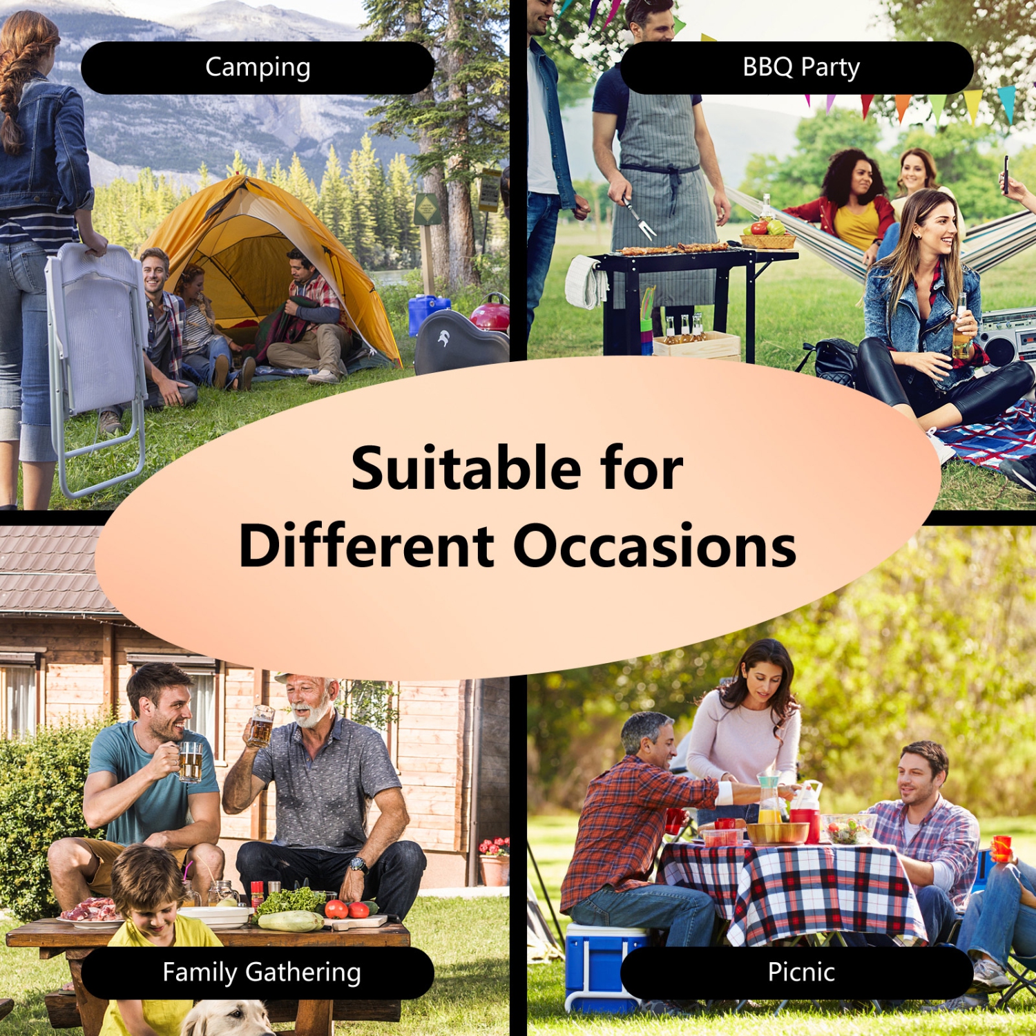 Costway Outdoor Pizza Oven Wood Fire Pizza Maker Grill w/ Pizza Stone & Waterproof Cover