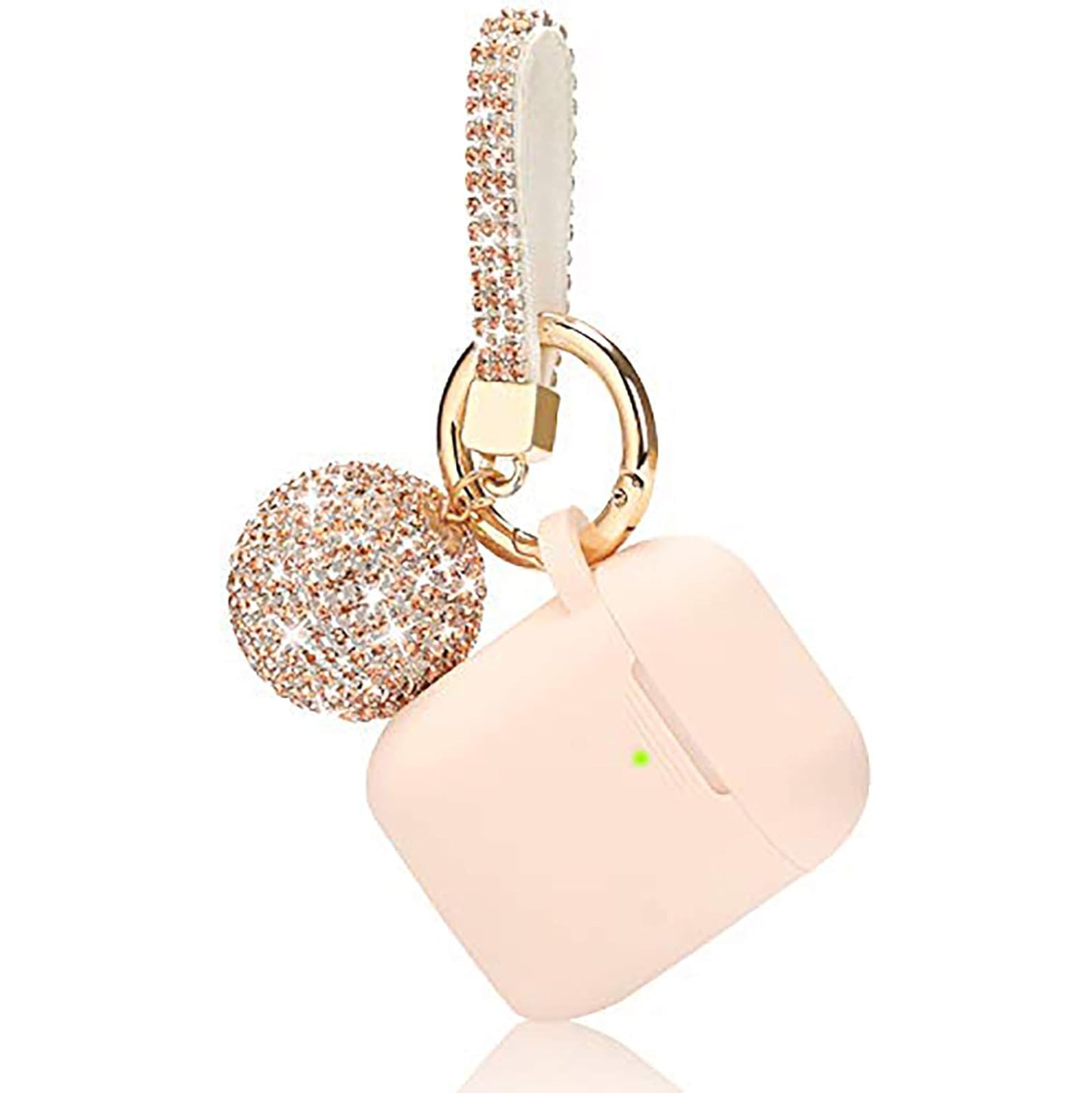 Case for Airpods, Bling Airpod Silicone Case Cover Skin, Air Pods Protective Glitter Case with Shiny Disco Ball