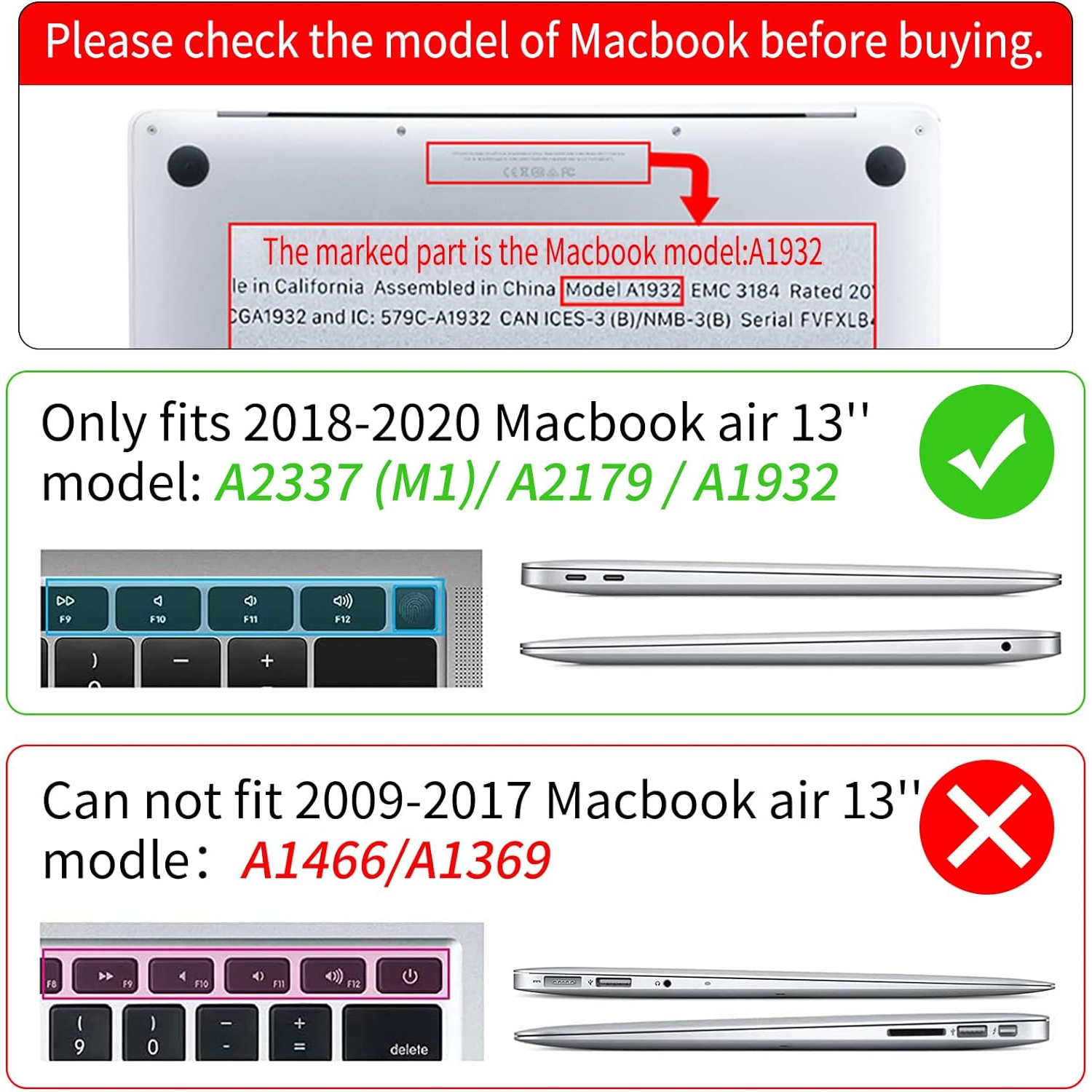 Coque Compatible Avec MacBook Air 13 (modèles : A1369 Et - Temu Canada