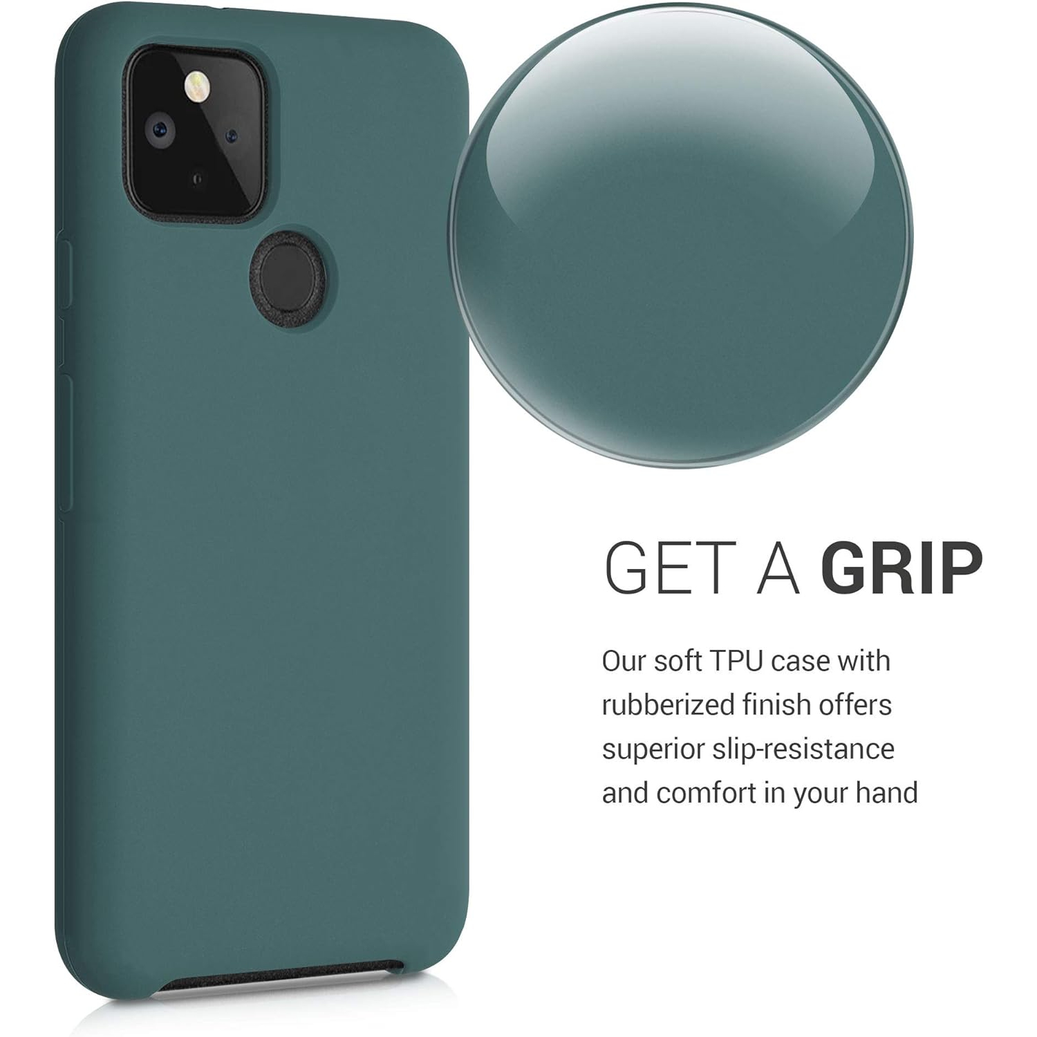 Case Compatible with Google Pixel 5 Case - TPU Silicone Phone Cover with Soft Finish - Blue Green