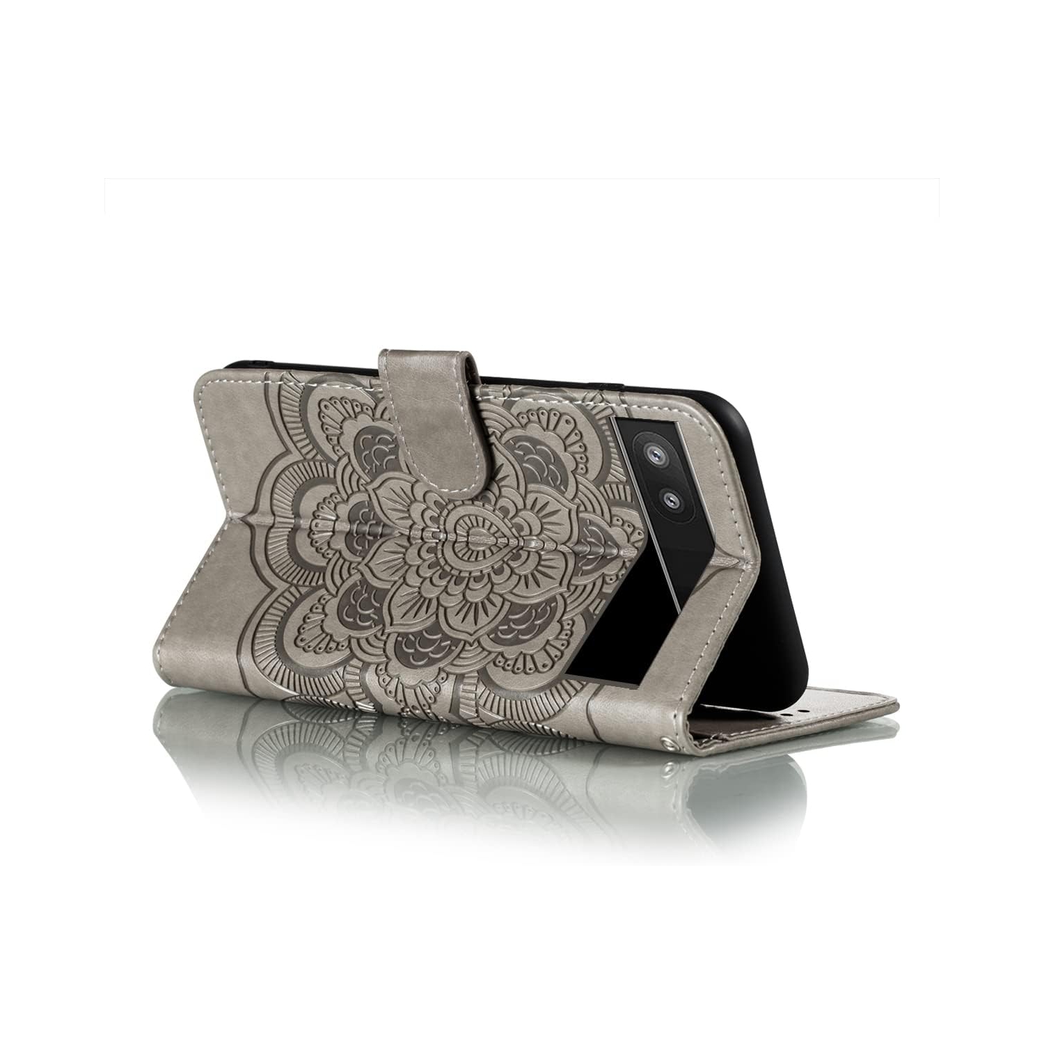 Étui Mandala pour Pixel 6 A de Google, étui-portefeuille en cuir de qualité supérieure avec fentes pour cartes, étui protecteur magnétique pour