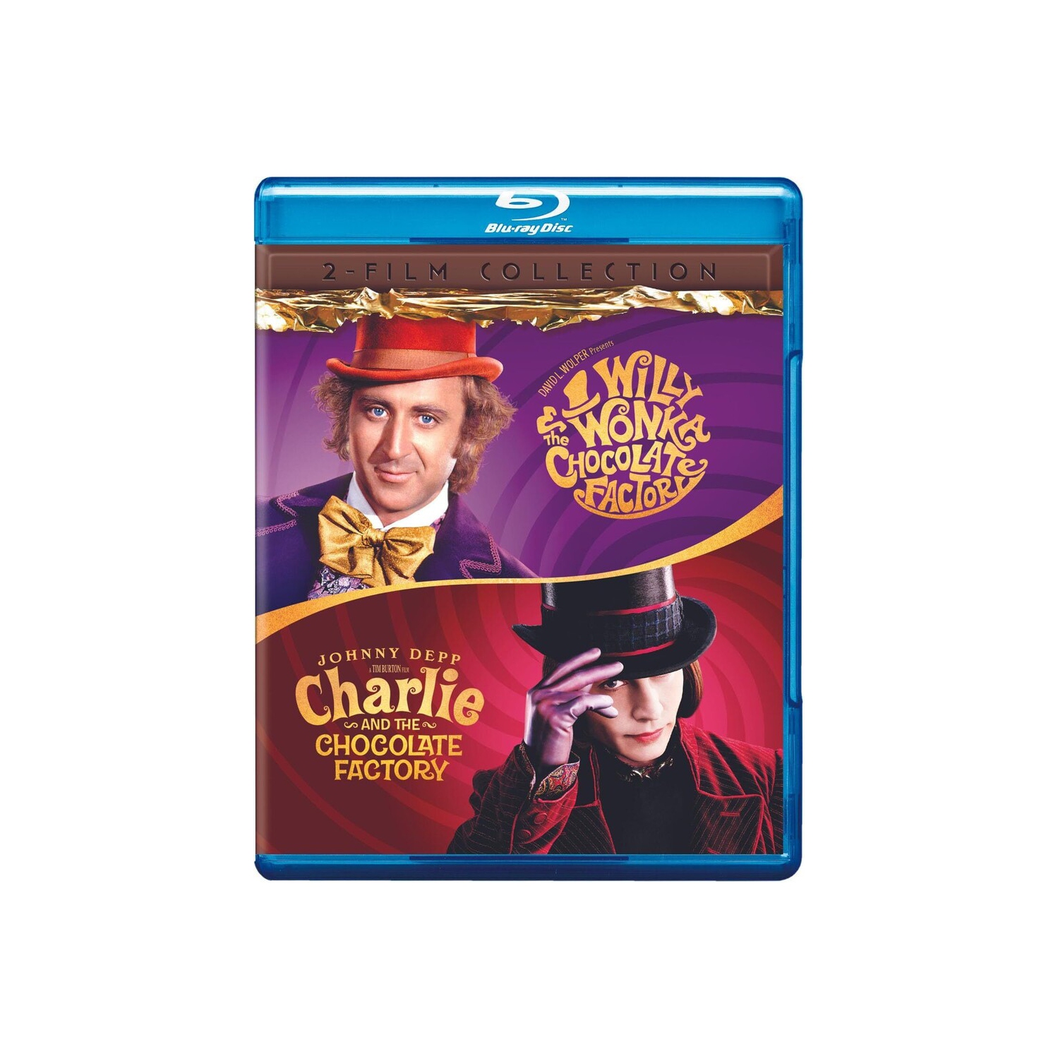 Willy Wonka & the Chocolate Factory / Charlie and the Chocolate Factory 2-Film Collection [BLU-RAY] 2 Pack, Eco Amaray Case