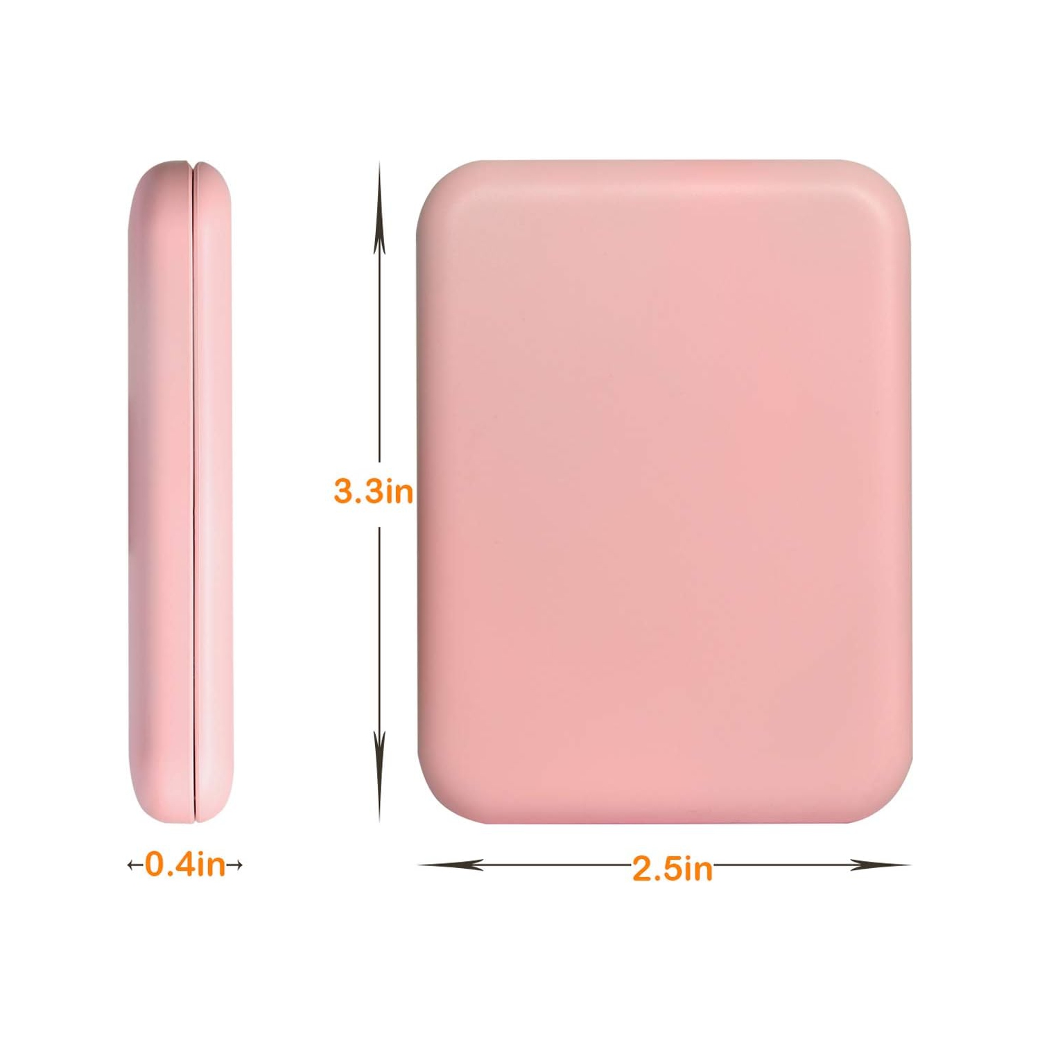 Miroir compact de voyage illuminé à DEL pour maquillage, grossissement 1X/3X, miroir de poche pliable, miroir de poche portatif avec lumière, idéal