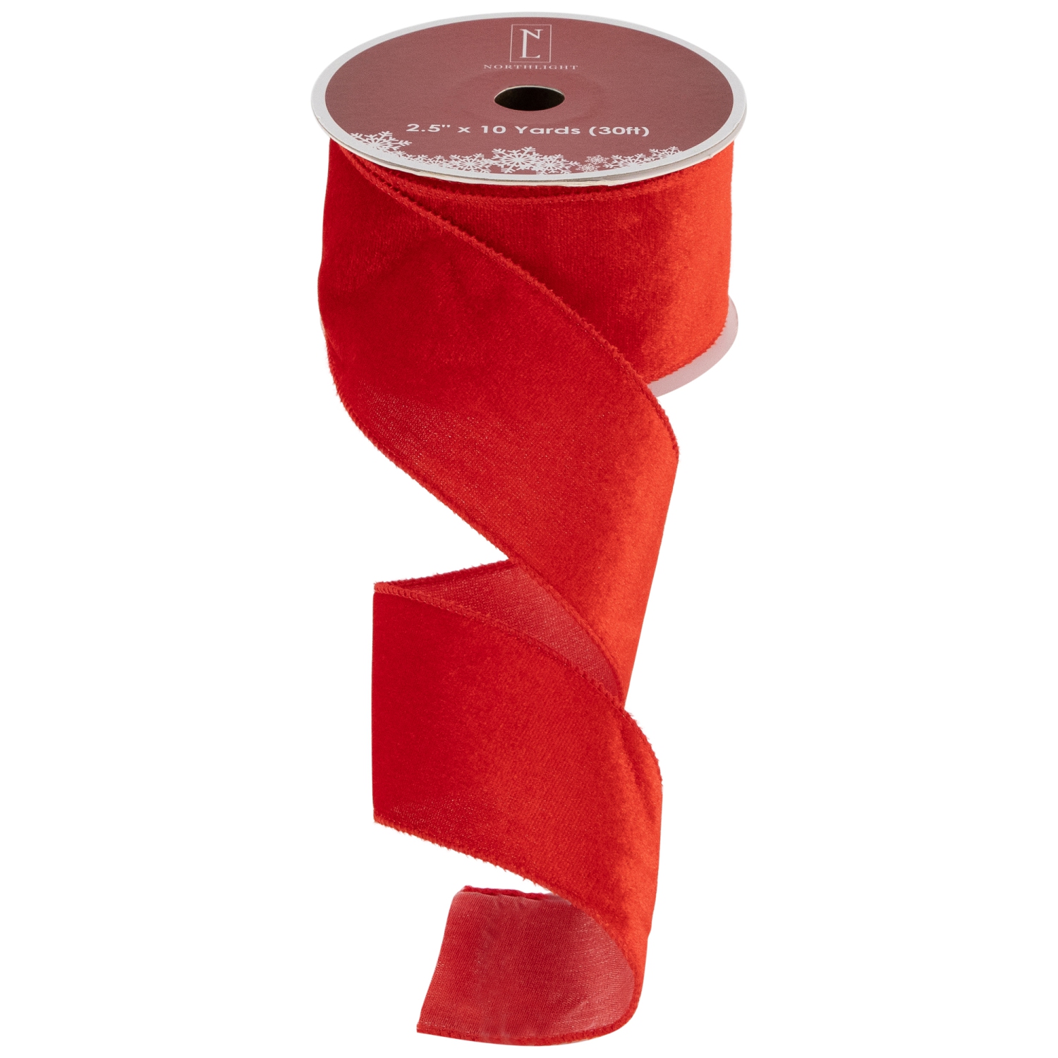 Solid Red Wired Craft Christmas Ribbon 2.5" x 10 Yards