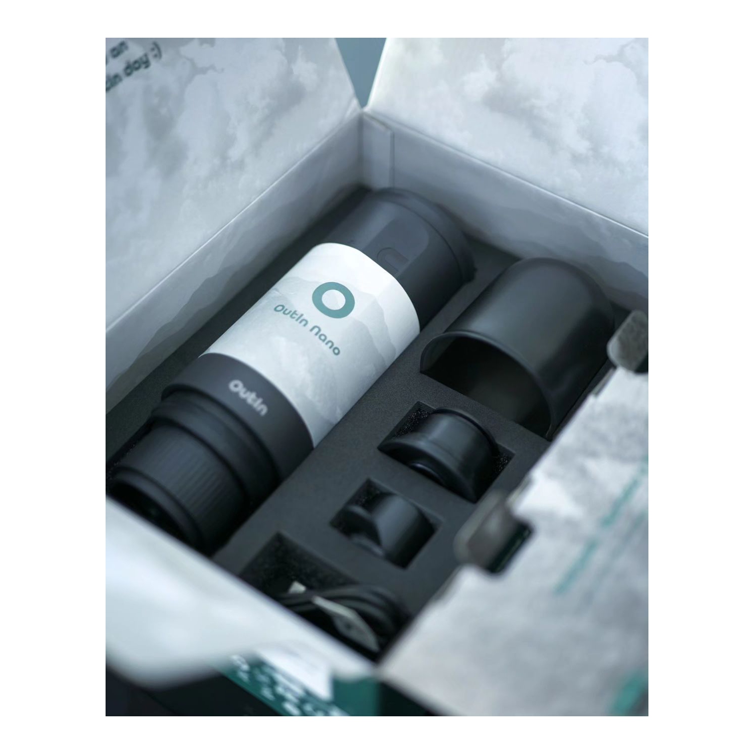 Outin Nano Portable Electric Espresso Machine, 3 Mins Fast Self-Heating, Mini Small, Christmas Gift, Coffee Maker, NS Capsule & Ground Coffee for