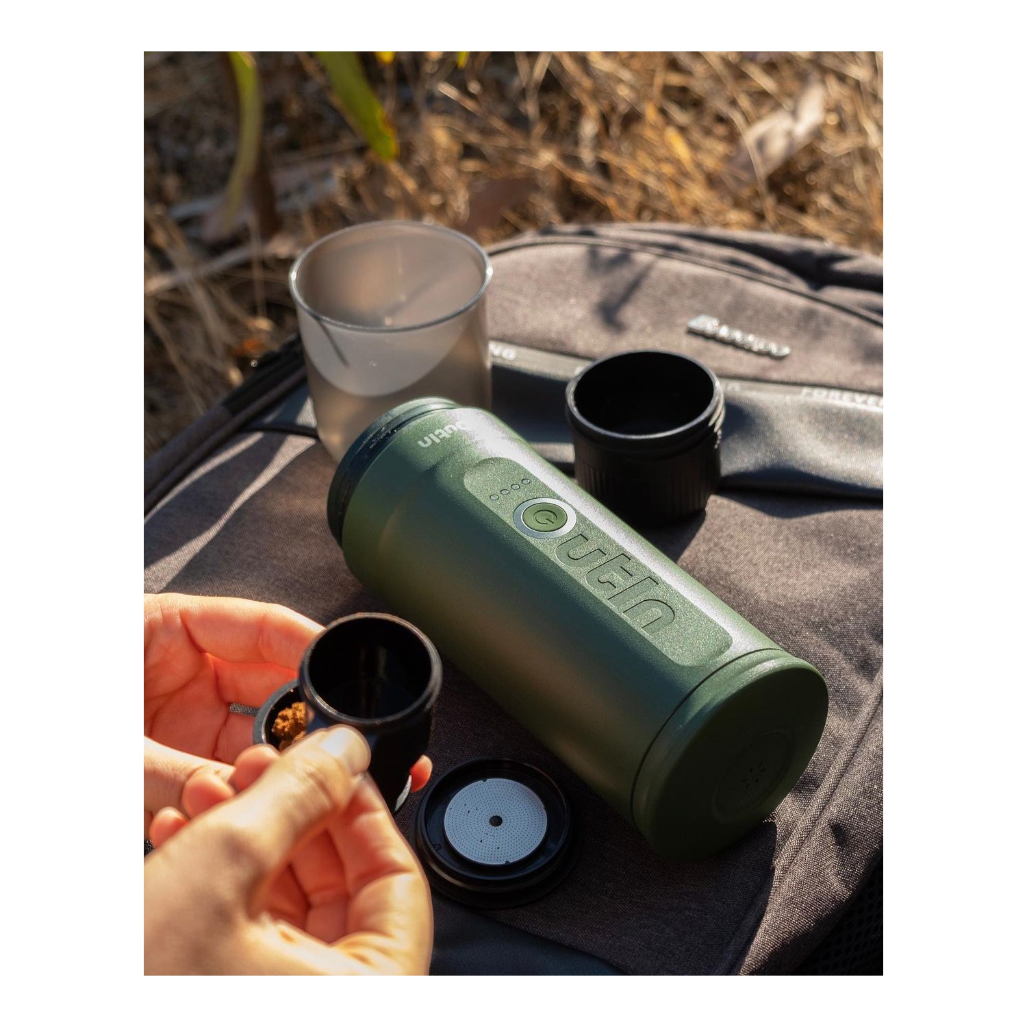 Machine à espresso électrique portative Nano d'Outin, 3 min chauffage rapide, mini petit format, cadeau de Noël, cafetière, capsule NS et café moulu