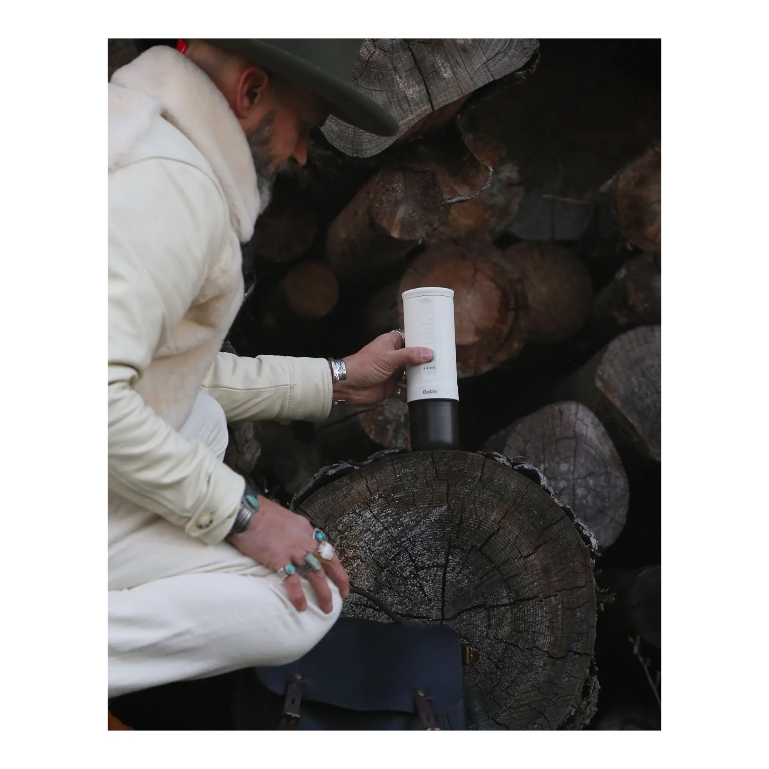 Outin Nano Portable Electric Espresso Machine, 3 Mins Fast Self-Heating, Mini Small, Christmas Gift, Coffee Maker, NS Capsule & Ground Coffee for