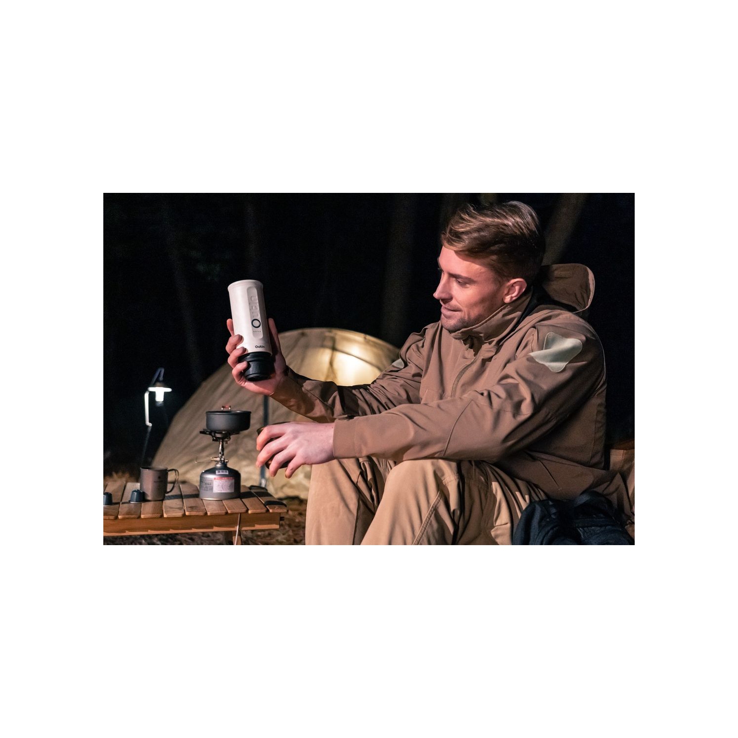 Outin Nano Portable Electric Espresso Machine, 3 Mins Fast Self-Heating, Mini Small, Christmas Gift, Coffee Maker, NS Capsule & Ground Coffee for