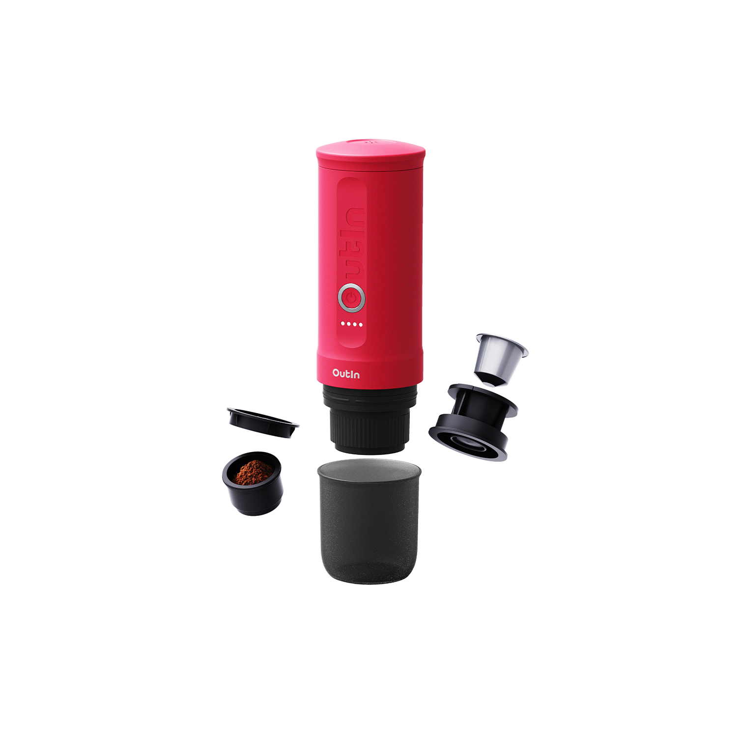 Machine à espresso électrique portative Nano d'Outin, chauffage rapide automatique 3 min, petit format, cadeau de Noël, cafetière, capsule NS et café