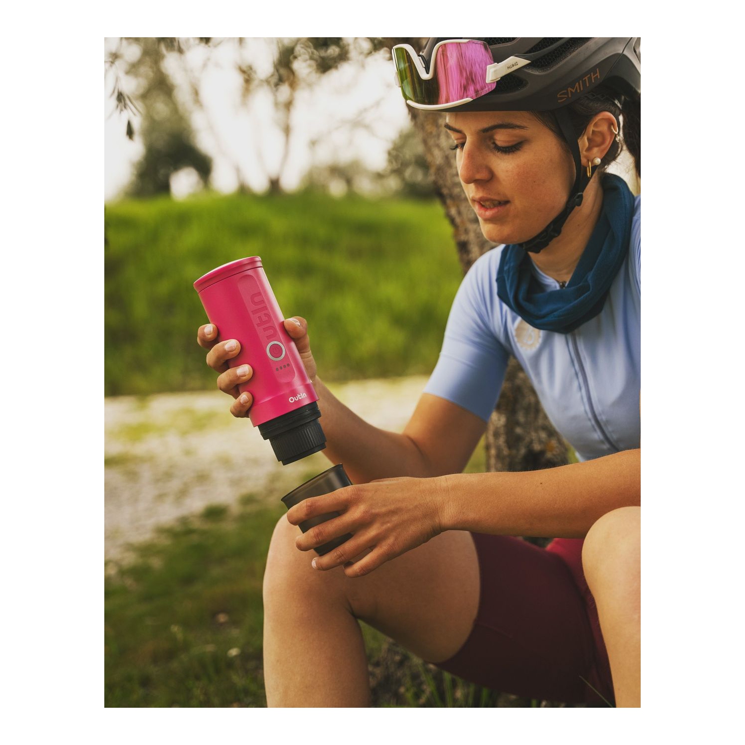 Machine à espresso électrique portative Nano d'Outin, chauffage rapide automatique 3 min, petit format, cadeau de Noël, cafetière, capsule NS et café