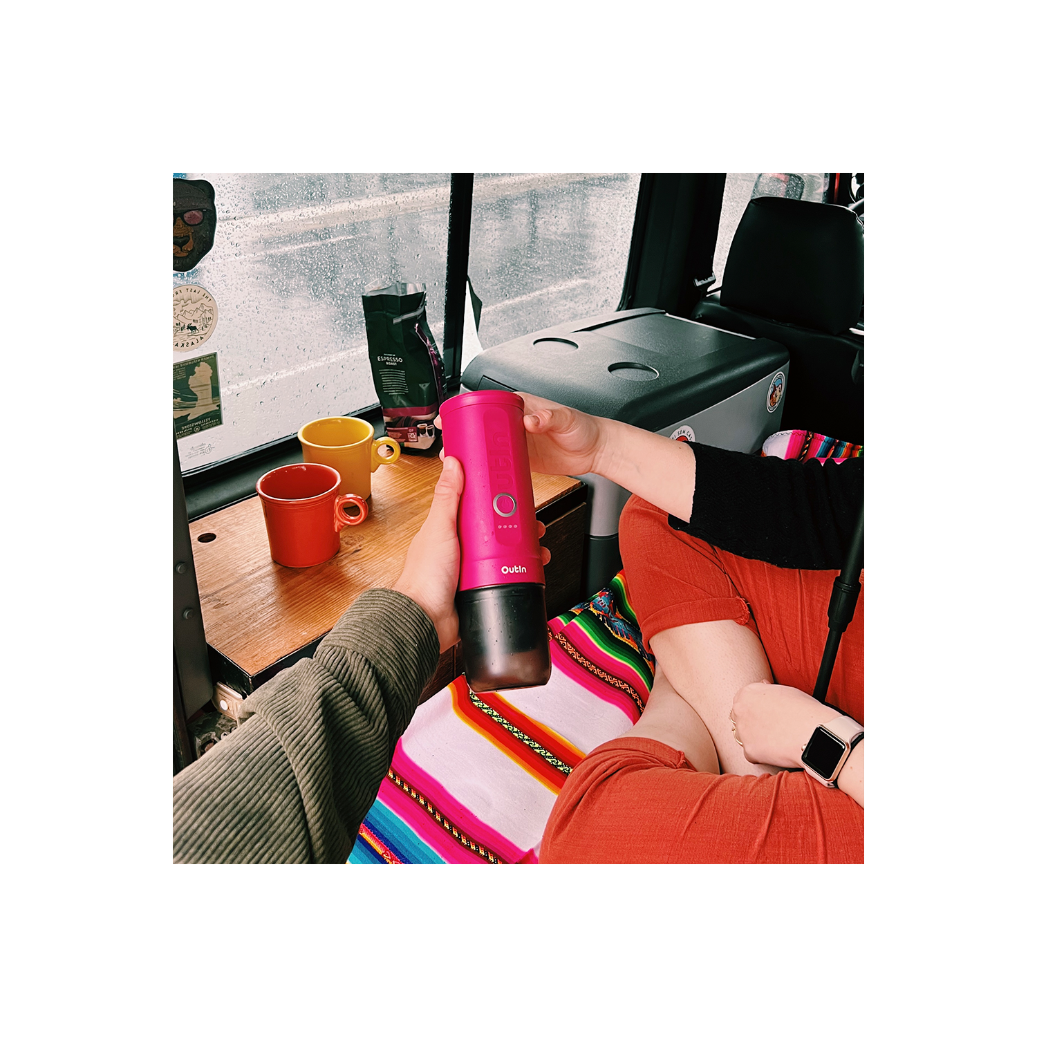 Machine à espresso électrique portative Nano d'Outin, chauffage rapide automatique 3 min, petit format, cadeau de Noël, cafetière, capsule NS et café