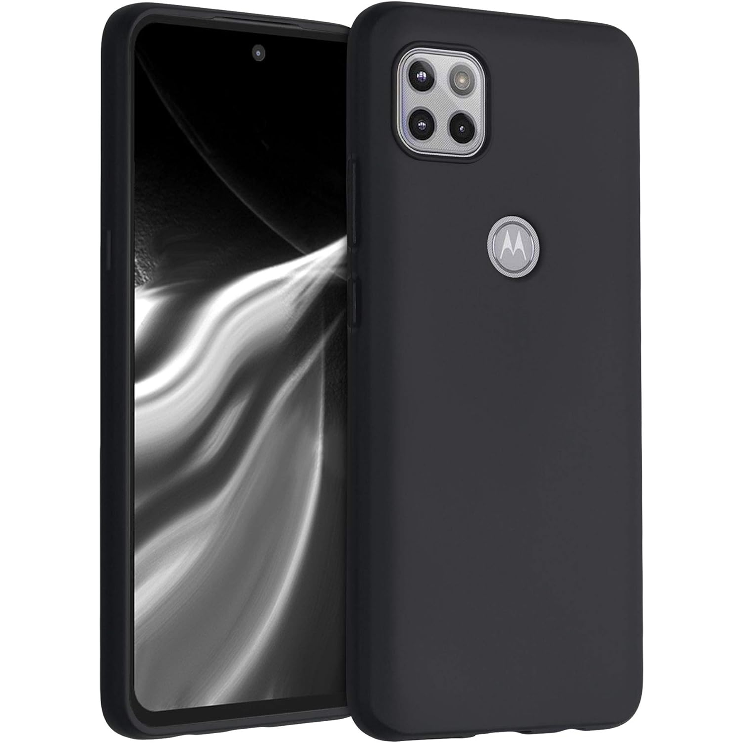 Case Compatible with Motorola One 5G Ace Case - Soft Slim Protective TPU Silicone Cover - Black Matte