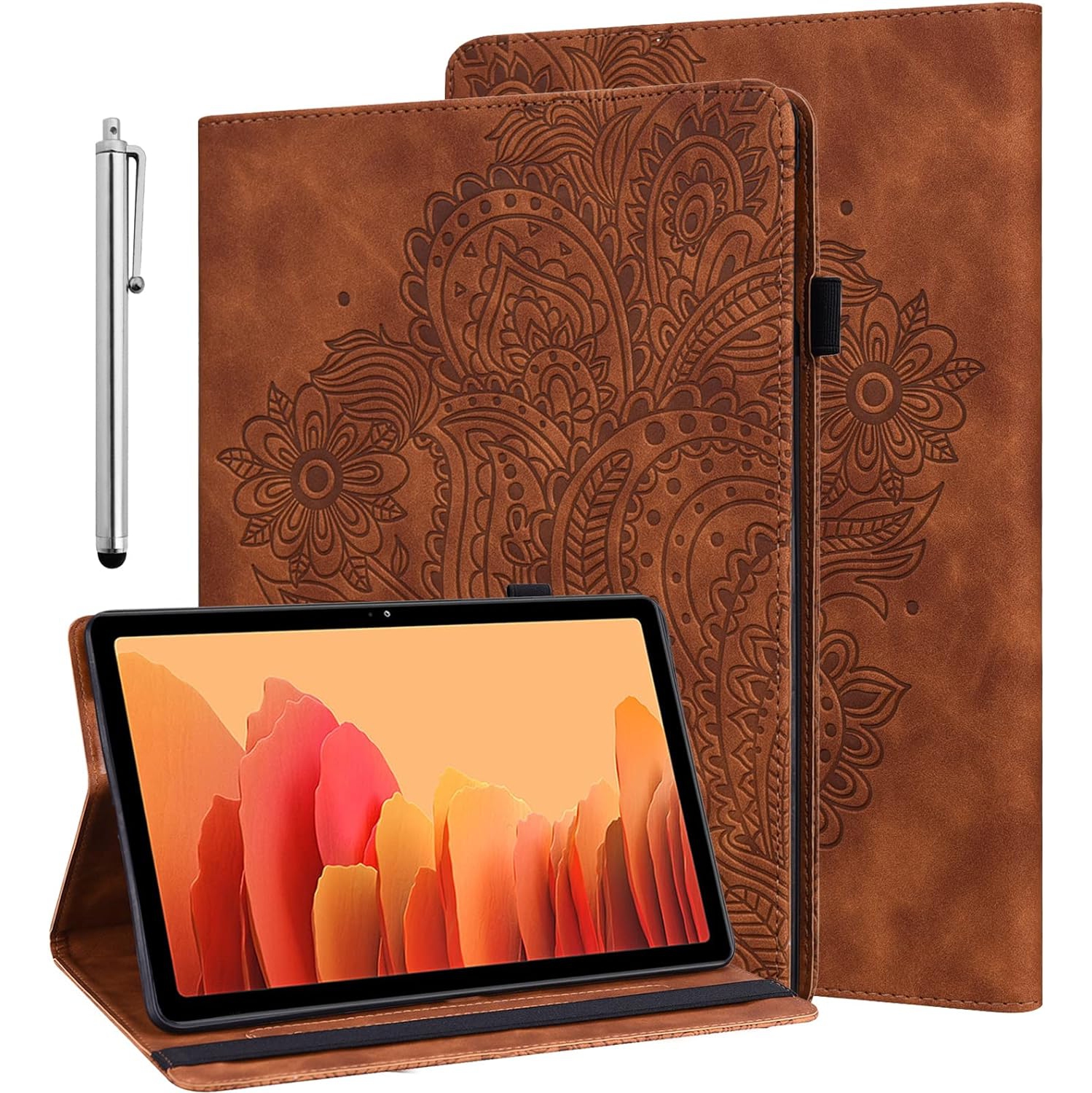 Case for Lenovo Tab M10 Plus 10.6 inch [3rd Gen] 2022 (TB-125F/TB-128F) with Stylus, Card Slot PU Leather Stand