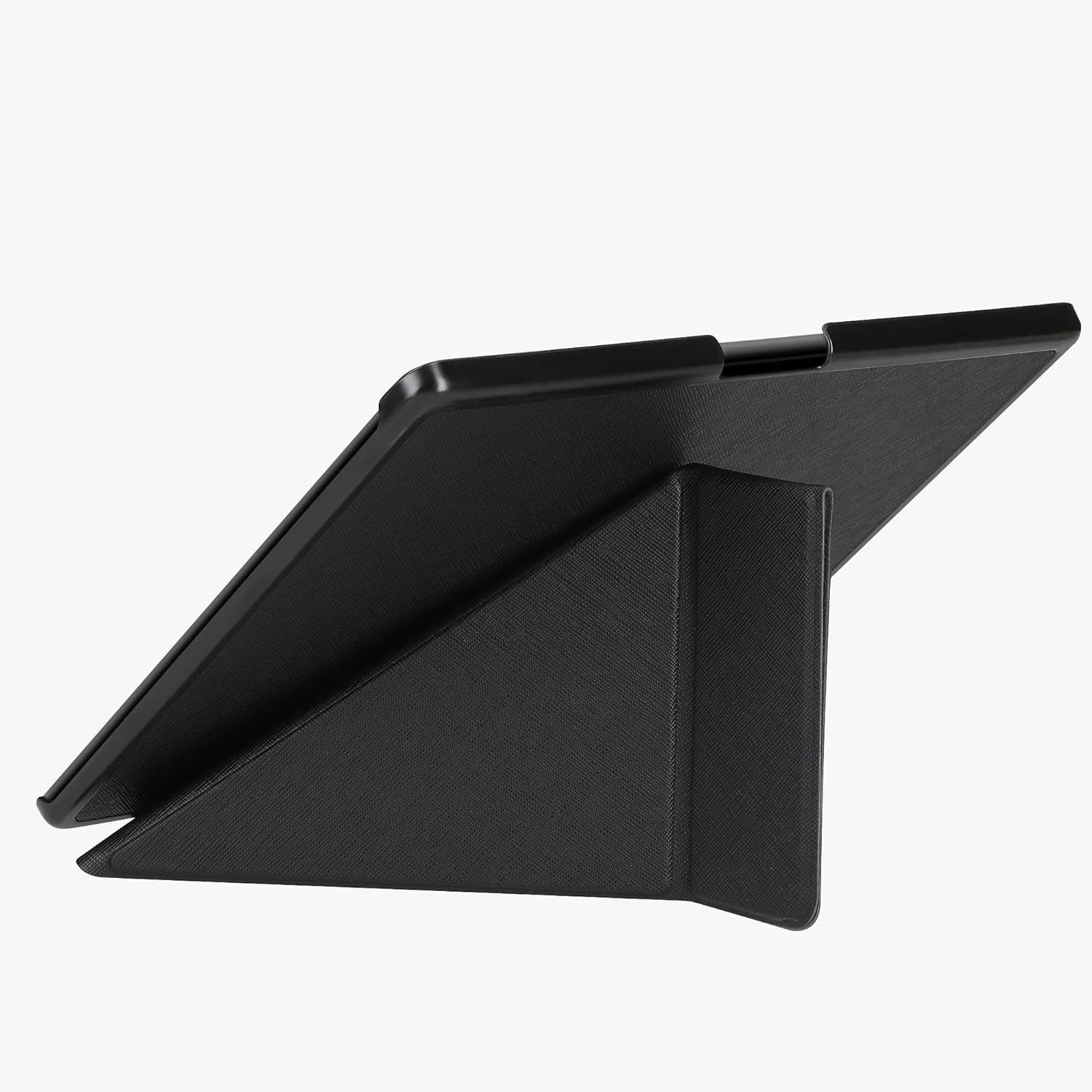 Étui Origami compatible avec étui pour Kindle Scribe - Étui mince en cuir  de polyuréthane avec support - Noir