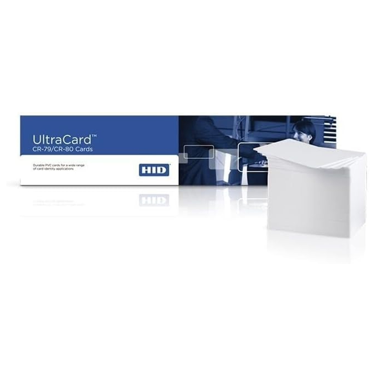 2ID - HID UltraCard x500 Blank PVC Cards | Compatible with HID Inkjet Or Any Direct-to-Card Printer |100% PVC | Perfect for Full-Color Photo ID, Gift and Loyalty Cards