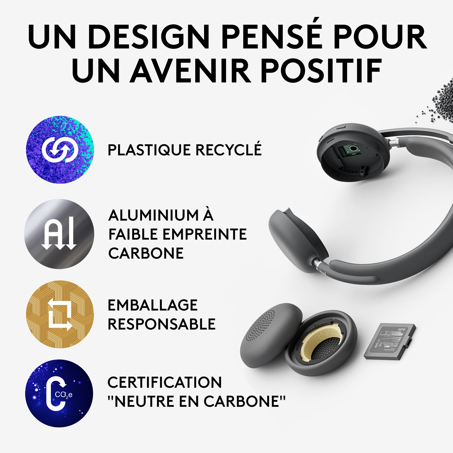 Logitech Zone 950 Wireless Headset with Microphone - Graphite