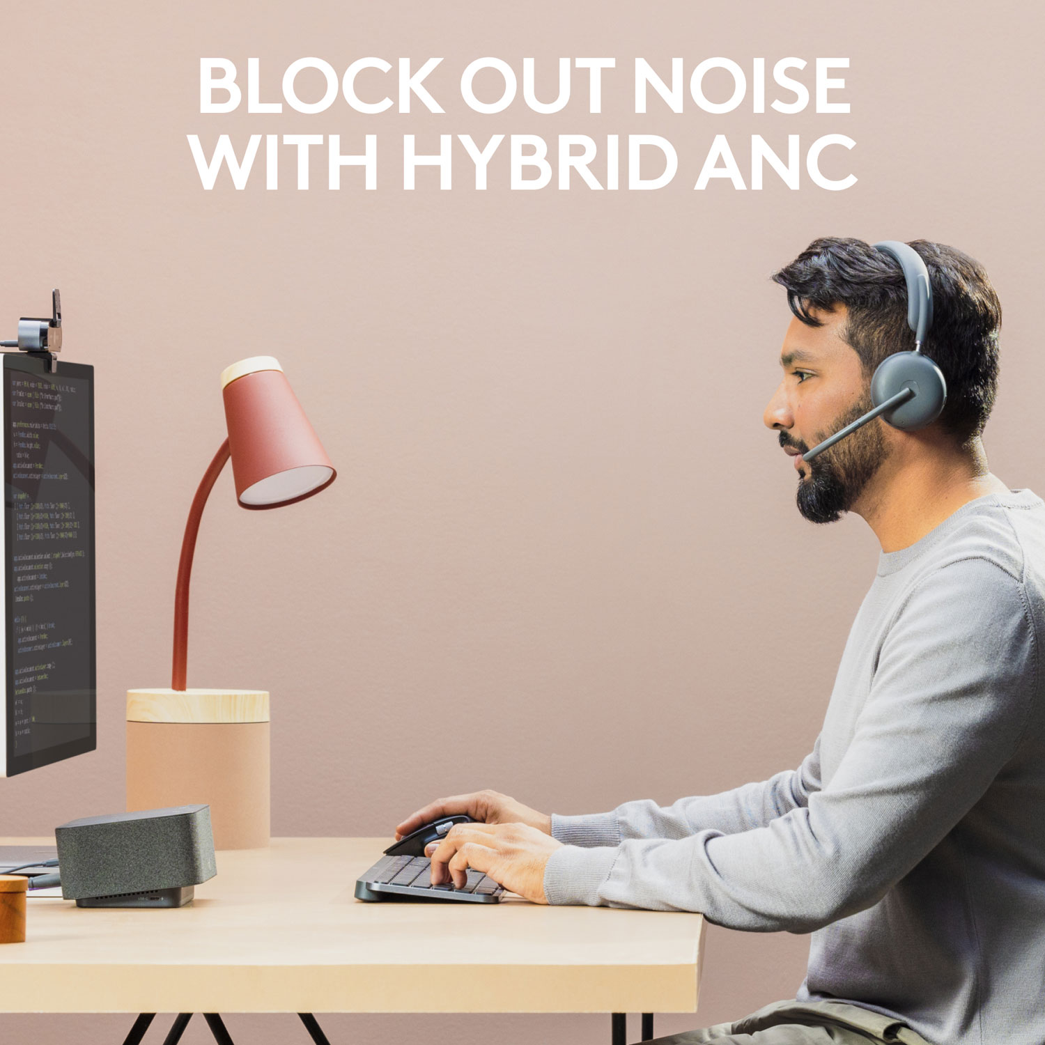 Logitech Zone 950 Wireless Headset with Microphone - Graphite