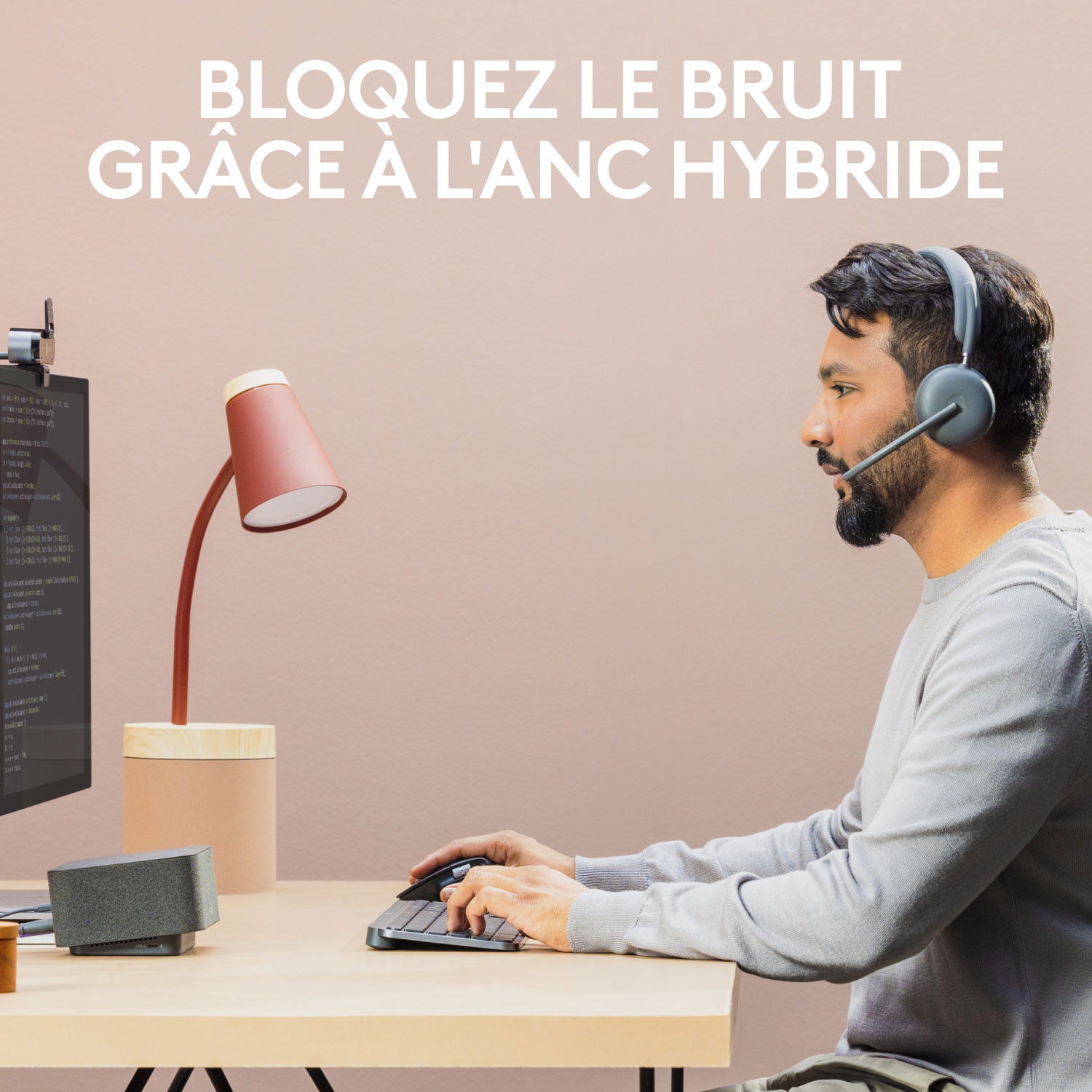 Logitech Zone 950 Wireless Headset with Microphone - Graphite