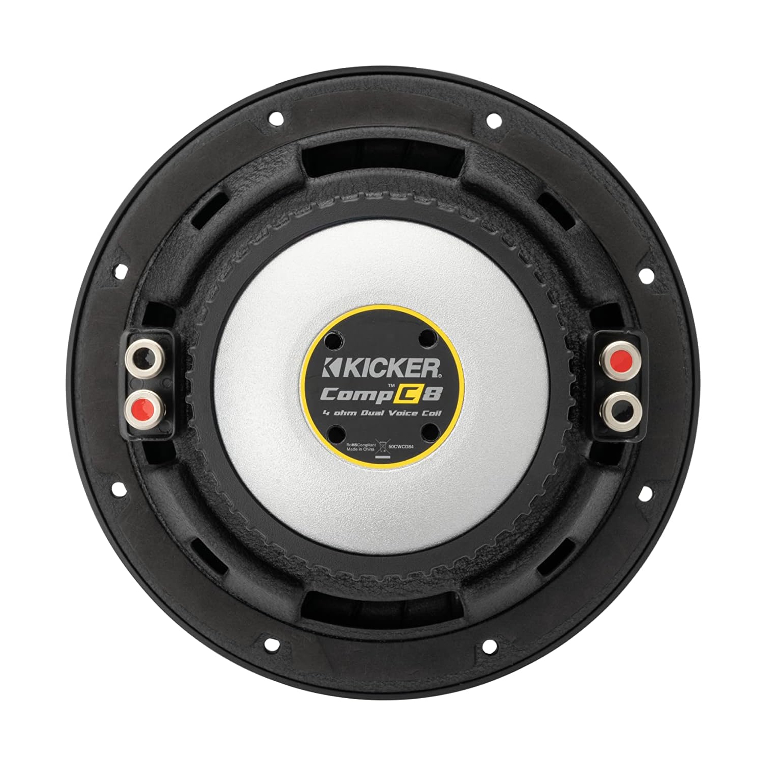 Kicker 50CWCD84 CompC 8" subwoofer, DVC, 4ohm, RoHS Compliant