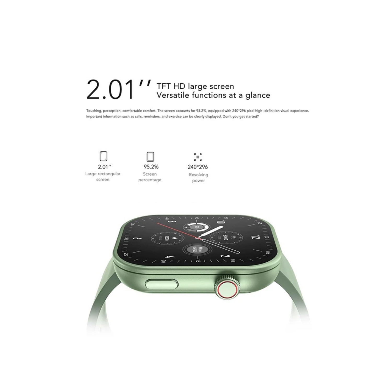 TUTT ZL8 Women Men 1.83" Fashion Smartwatch BT Calling Pedometer IP67 Waterproof Heart Rate and Sleep Monitoring Multi Sport Activity Tracking