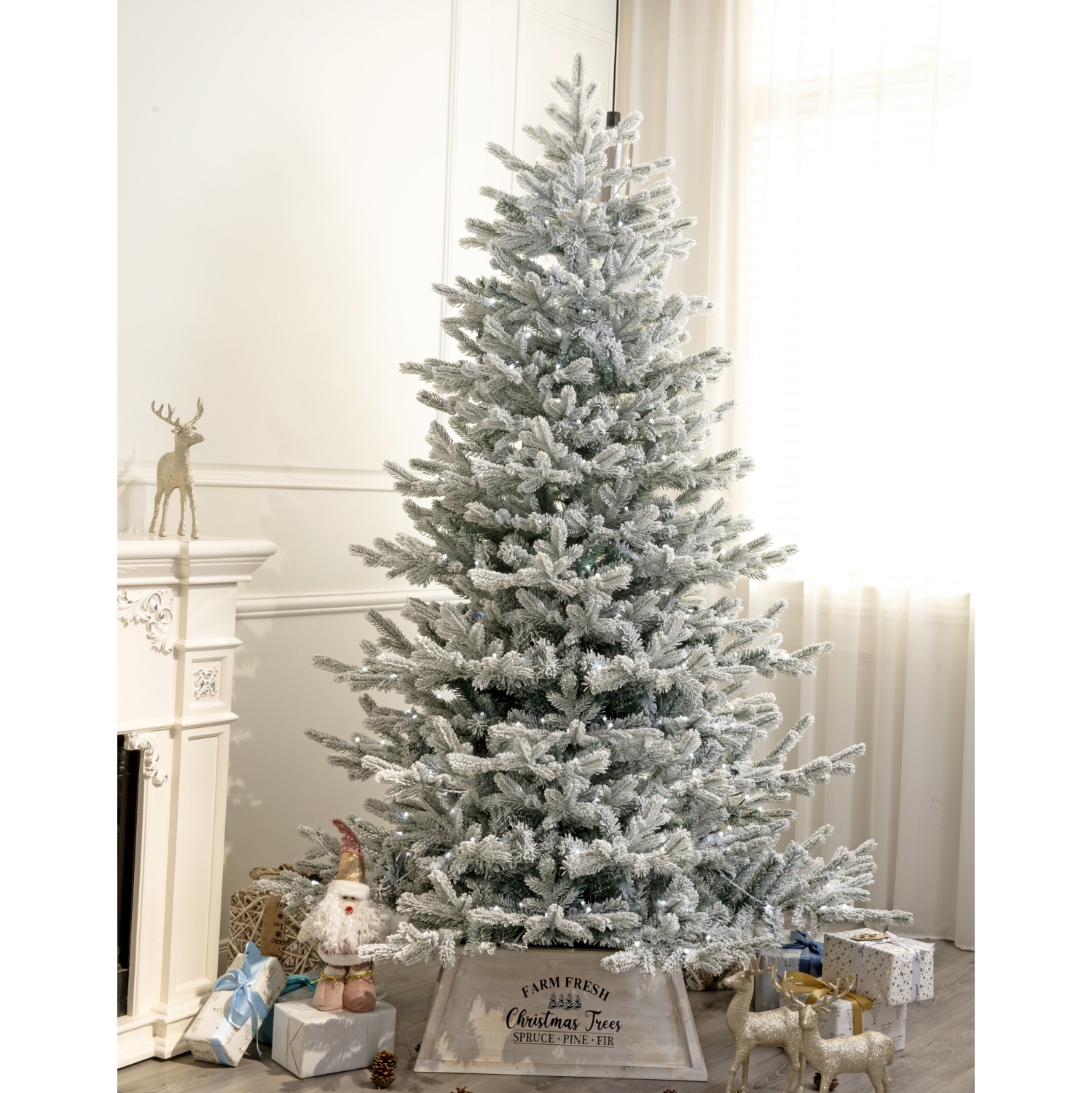 Arbre de Noël artificiel en épinette bleue Holiday Stuff, 7 pi, illuminé