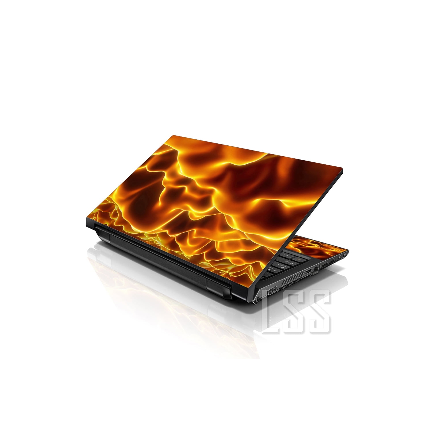 Autocollant pour ordinateur portatif 17 17,3 po LSS avec 2 repose-poignets - autocollant réutilisable pour housse en vinyle pour housse de 17 à 19 po