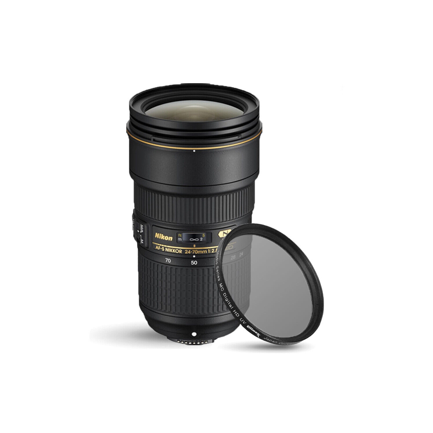 Nikon AF-S NIKKOR 24-70mm f/2.8E ED VR Lens 20052 + UV Ultraviolet