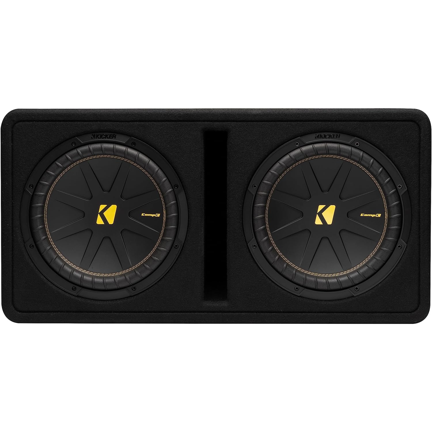 Kicker 50DCWC122 Dual CompC 12-inch Subs in Vented Enclosure, 2-Ohm, RoHS Compliant