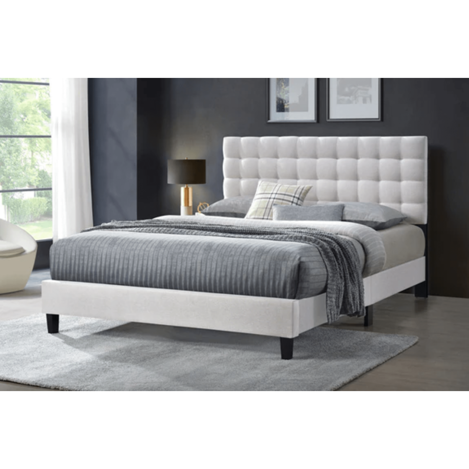 Queensons Washington Bed (Fabric Beige)