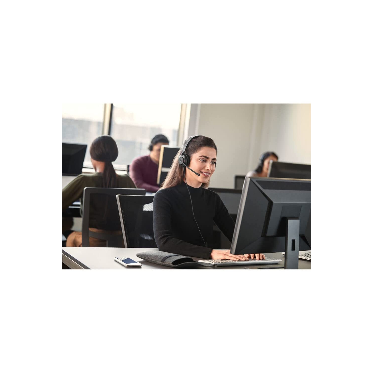 Casque d'écoute mono USB-C à isolation sonore avec micro Evolve2 30 SE de Jabra - Noir