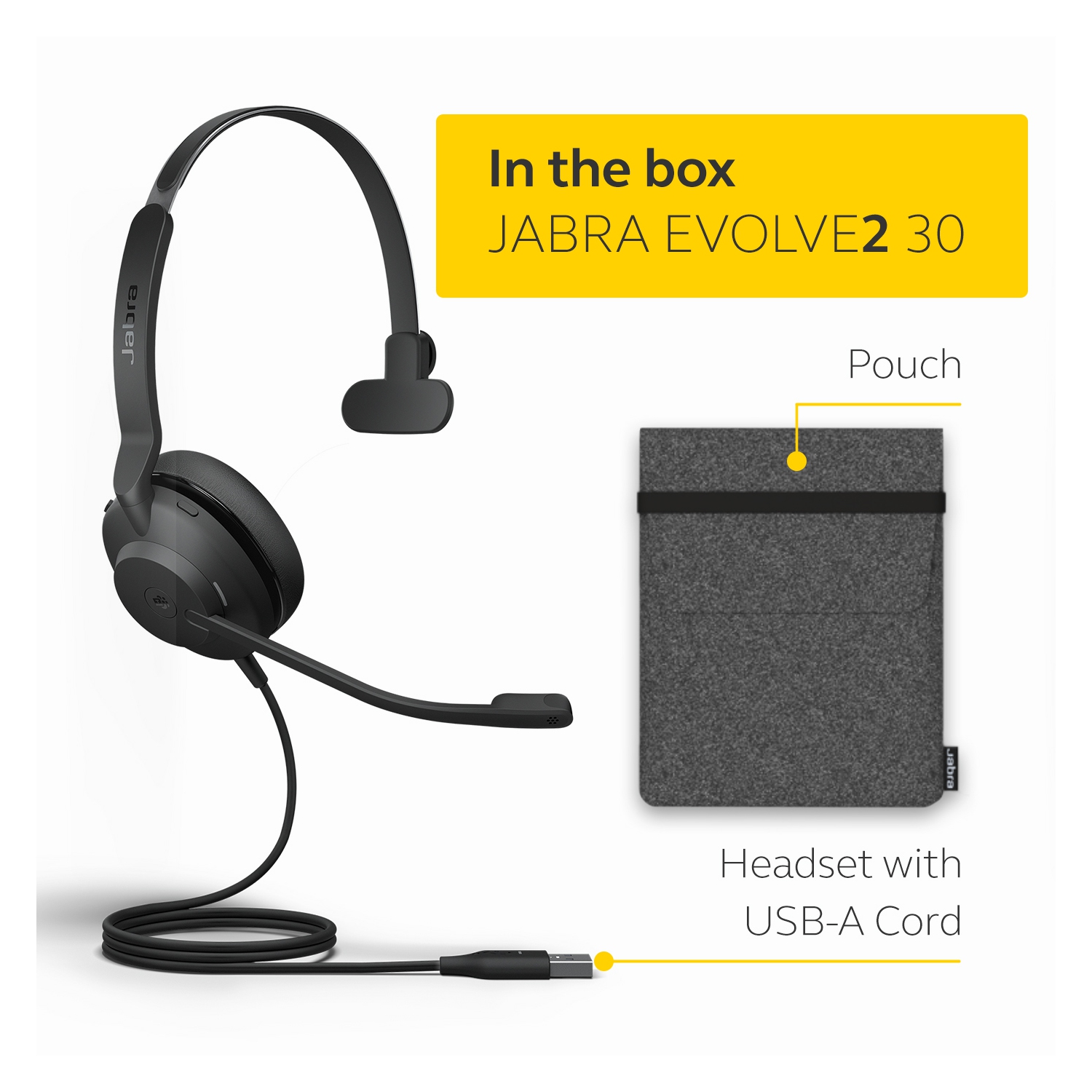 Jabra Evolve2 30 SE USB-A, MS Mono