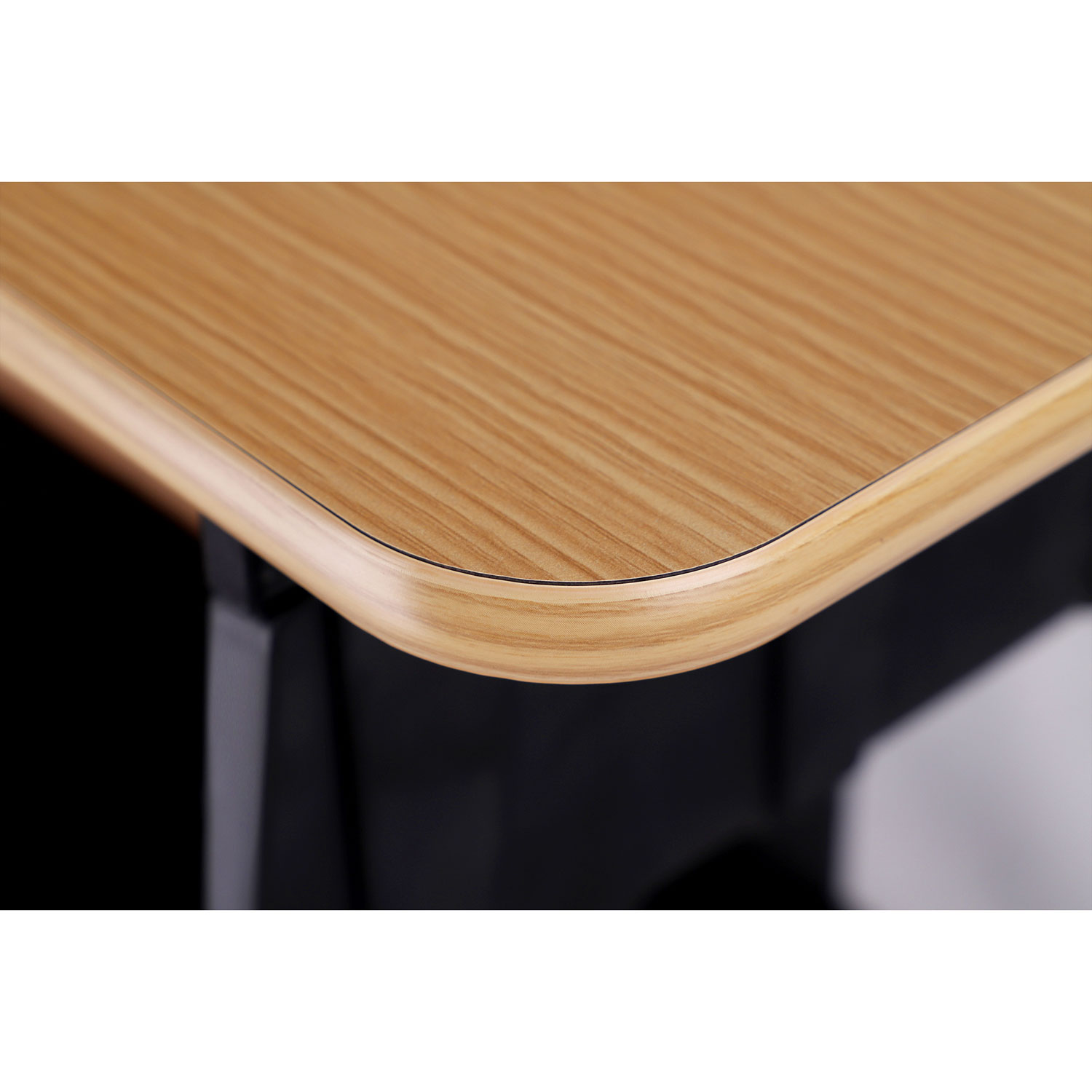 Bureau assis/debout électrique à hauteur ajustable et portatif de 28 po de LjubLjana - Bois