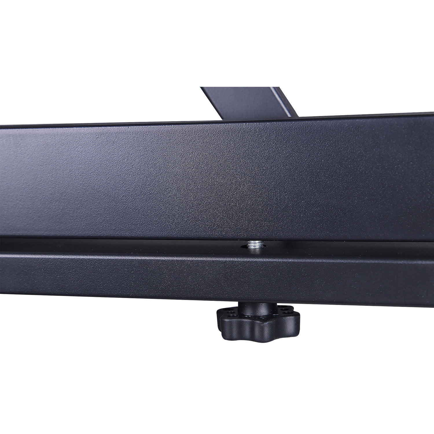 Rocelco 40"W Ergonomic Portable & Adjustable Stand Desk with Keyboard Tray - Black