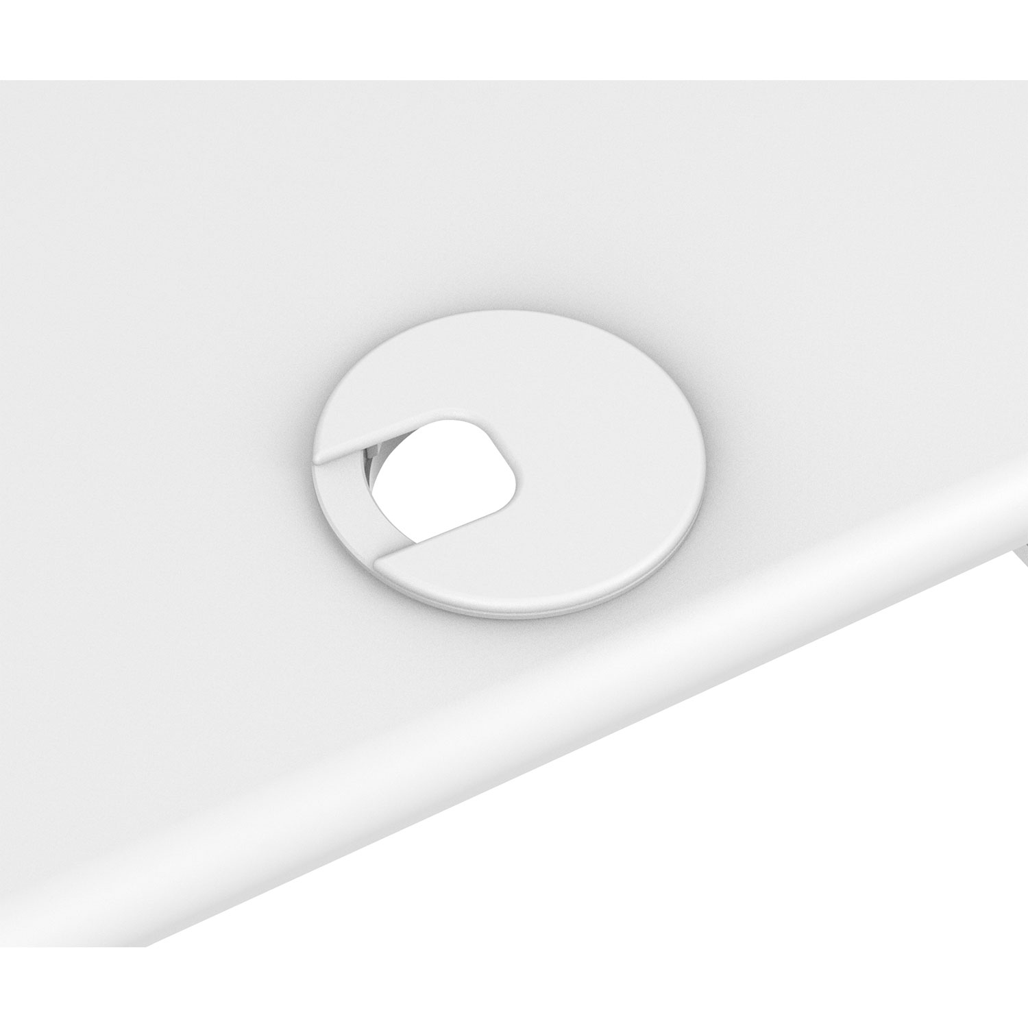 Rocelco 40"W Ergonomic Adjustable Desk Riser with Keyboard Tray - White