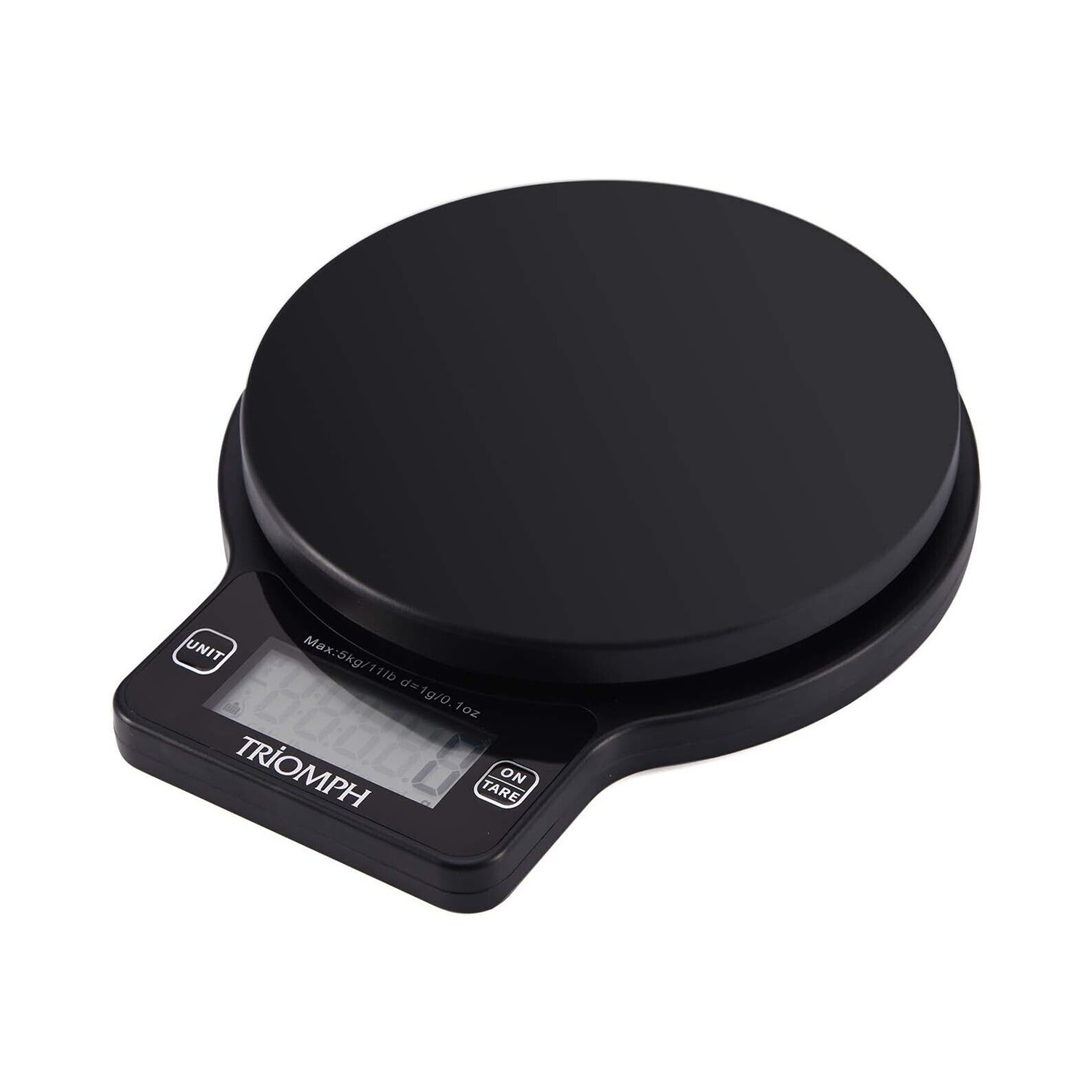 Triomph 11lbs Capacity Multifunctional Petite Kitchen Scale - Black