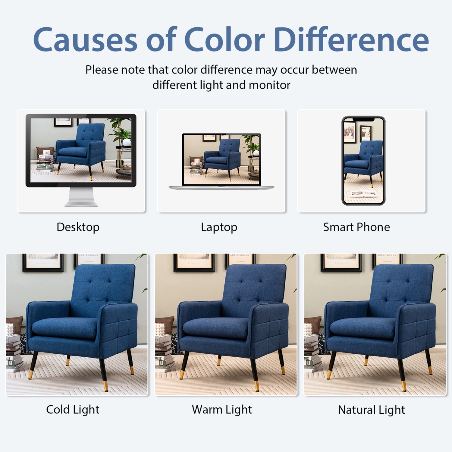 Gymax 2 Pieces Accent Chair Upholstered Armchair w/ Tufted Back & Metal Legs