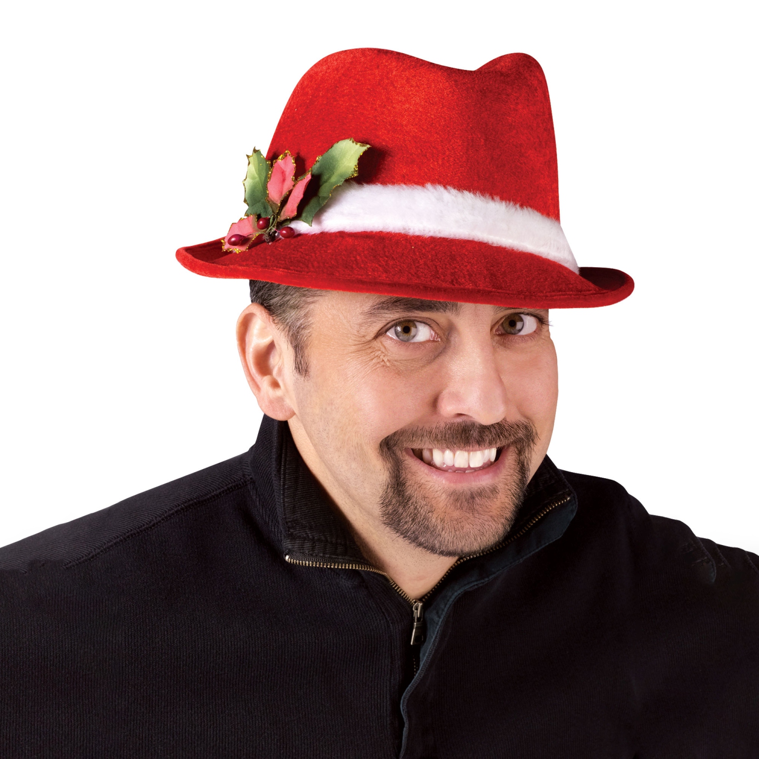 Chapeau de père Noël en peluche pour femmes, rouge et blanc, 3,5&nbsp;po, taille unique