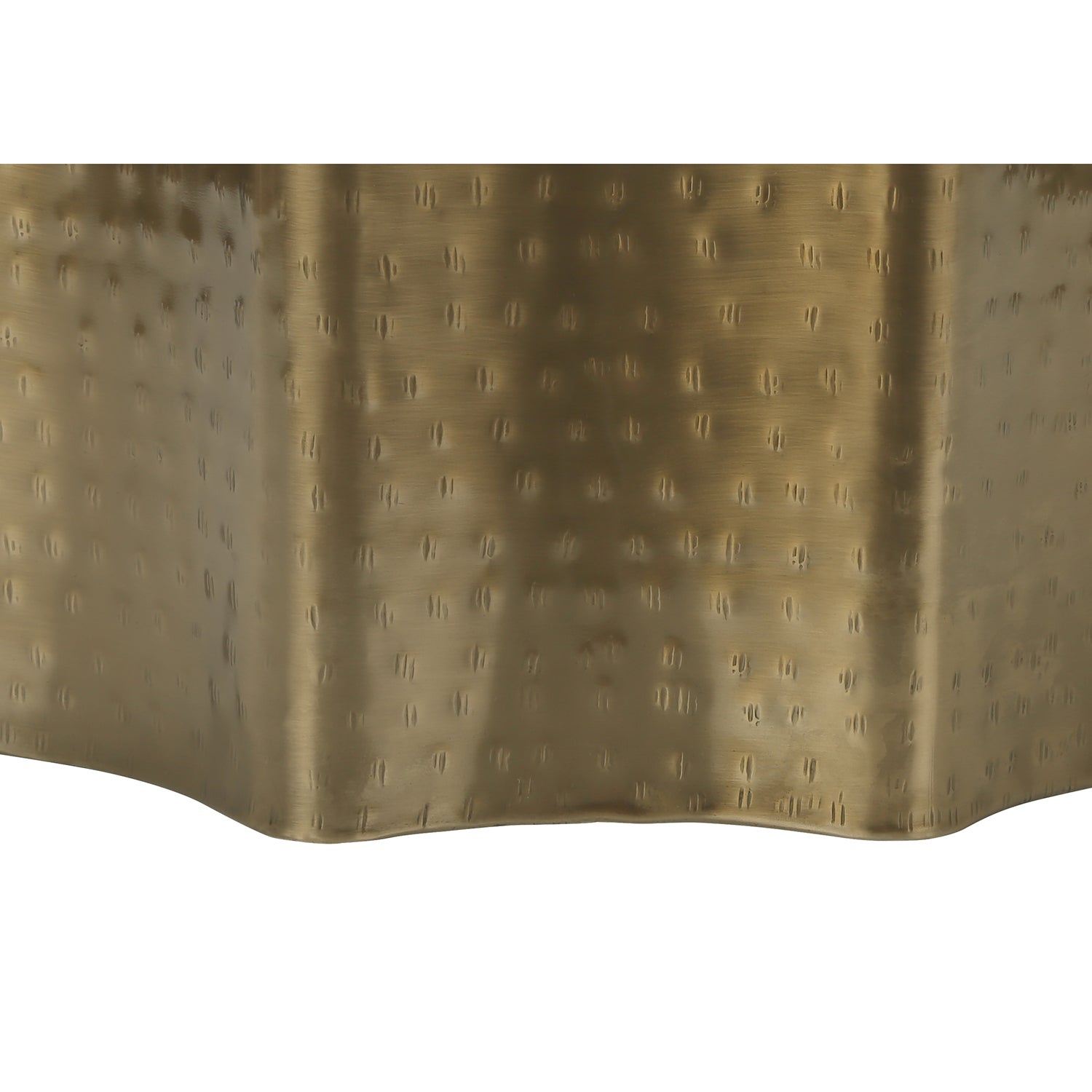 Monarch Specialties I 3900 - Accent Table, Drum, Side, End, Nightstand, Lamp, Living Room, Bedroom, Gold Metal, Contemporary, Modern