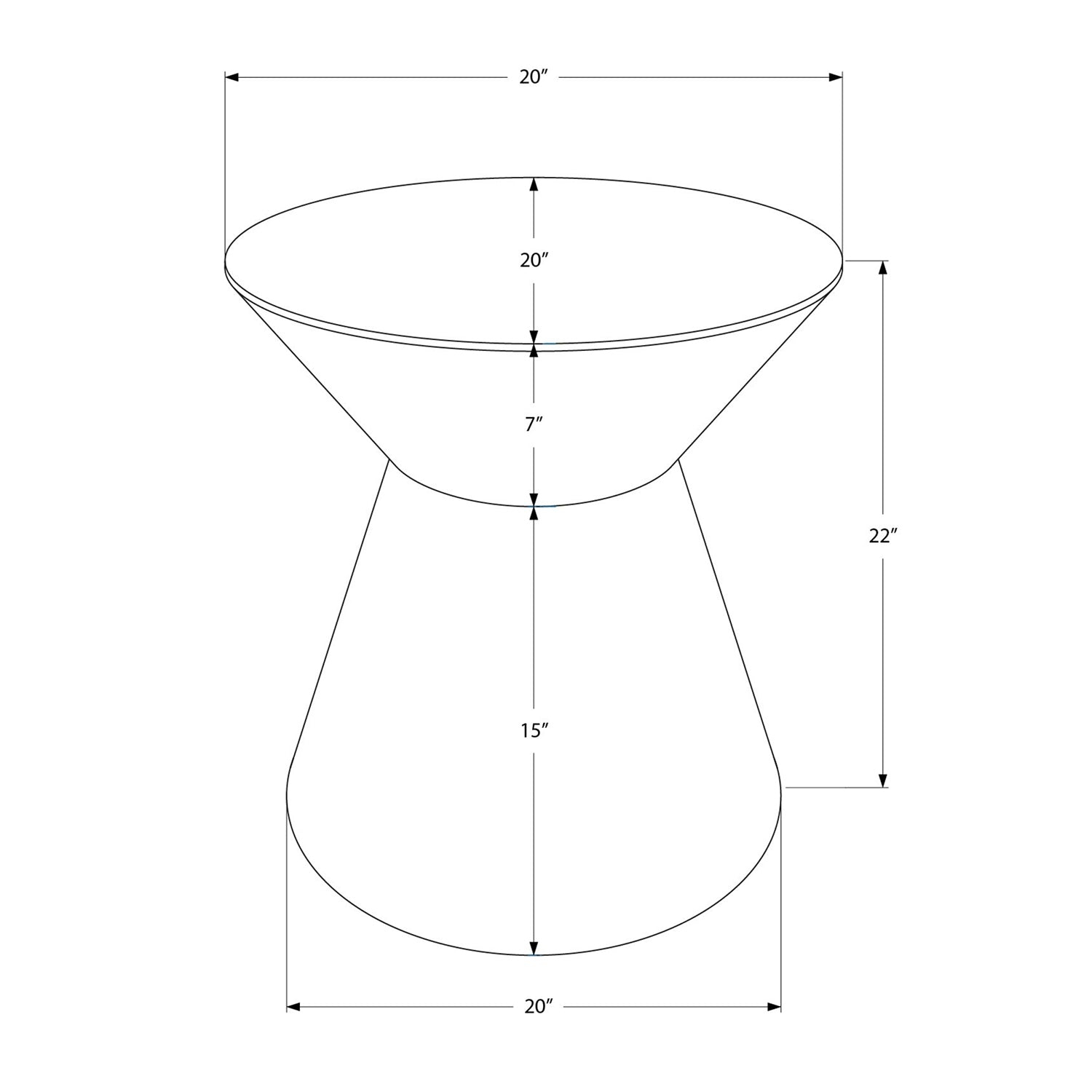 Monarch Specialties I 3929 - Table d'appoint, tambour, côté, extrémité, table de chevet, lampe, salon, chambre, métal gris, contemporain, moderne