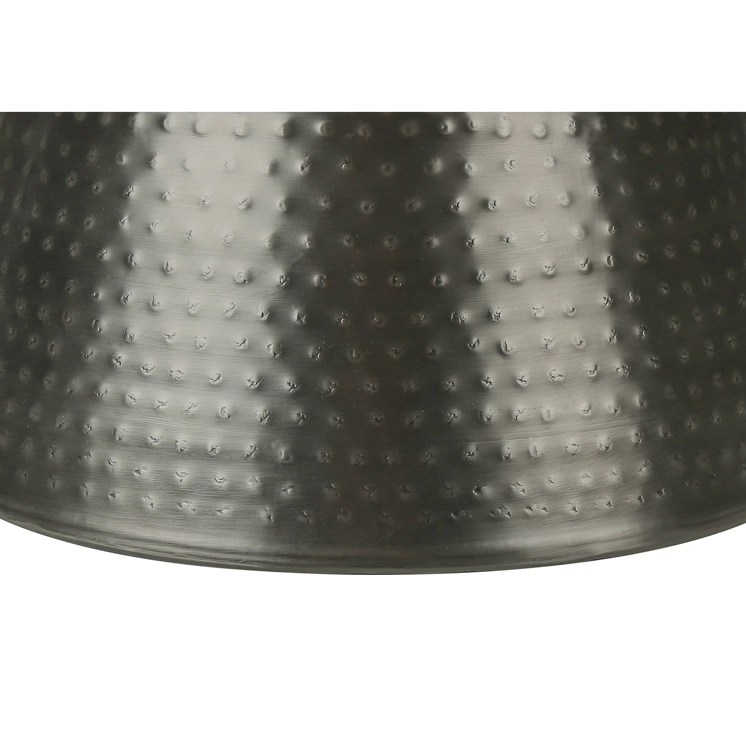 Monarch Specialties I 3929 - Table d'appoint, tambour, côté, extrémité, table de chevet, lampe, salon, chambre, métal gris, contemporain, moderne