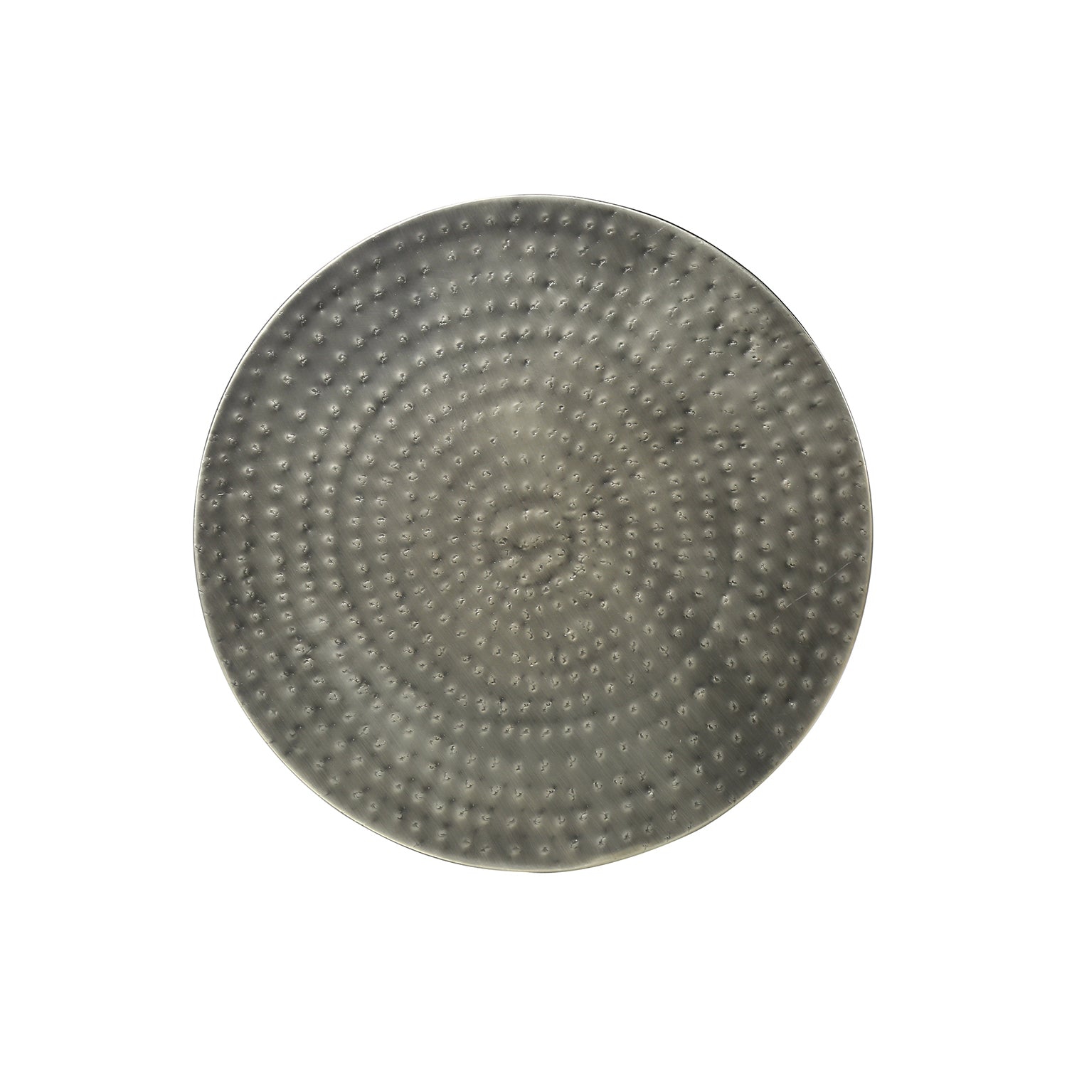 Monarch Specialties I 3929 - Table d'appoint, tambour, côté, extrémité, table de chevet, lampe, salon, chambre, métal gris, contemporain, moderne