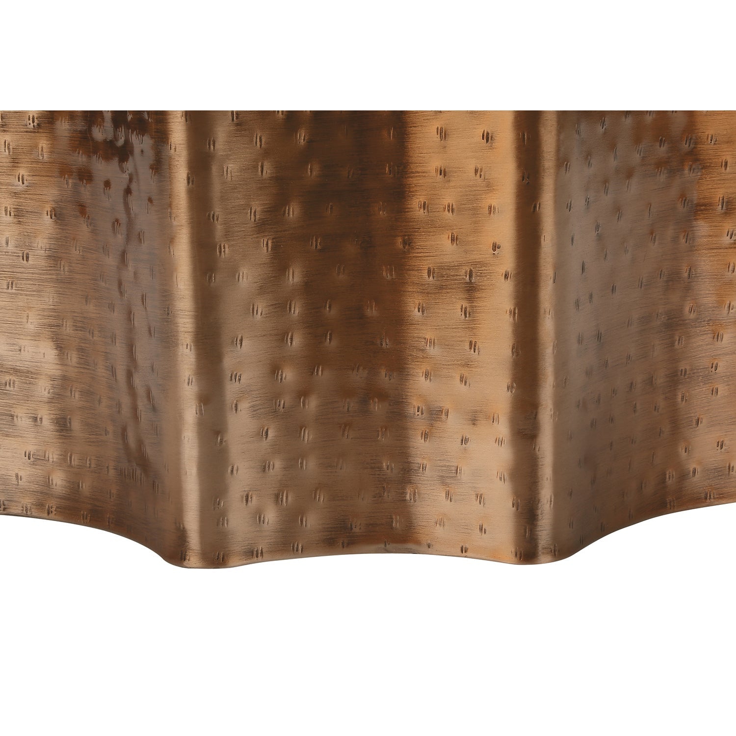 Monarch Specialties I 3901 - Accent Table, Drum, Side, End, Nightstand, Lamp, Living Room, Bedroom, Copper Metal, Contemporary, Modern