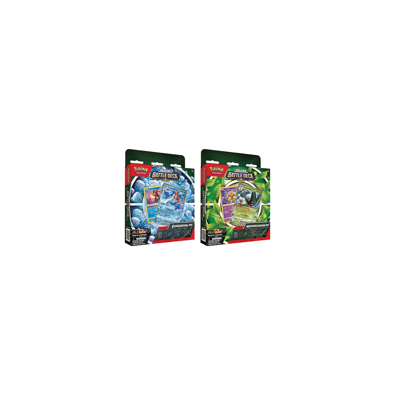 JCC Pokémon : Paquets de combat de luxe Quaquaval Ex/Meowscarada Ex assortis