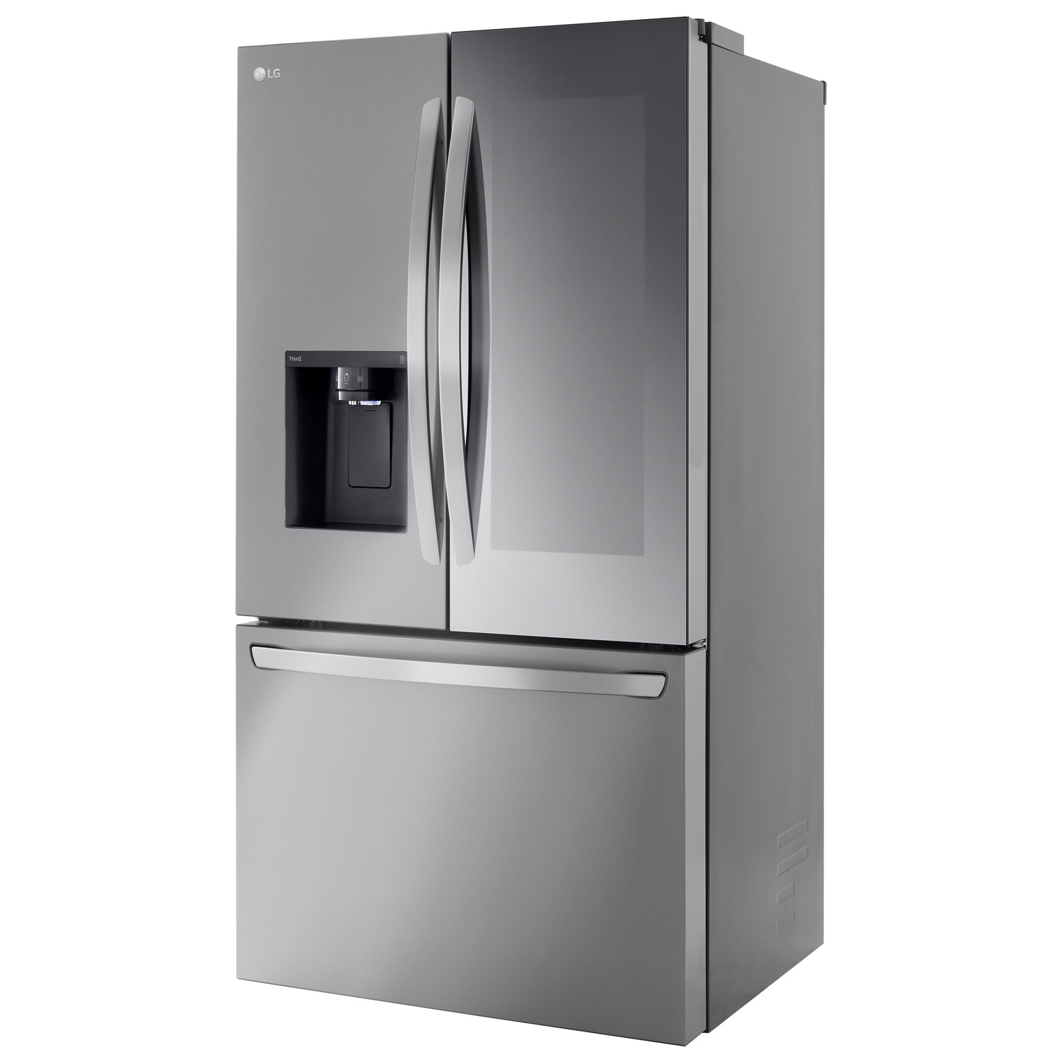 Réfrigérateur à deux portes à profondeur de comptoir MAX Smart Mirror InstaView 36 po 26 pi³ de LG - Acier inoxydable - Exclusivité BBY