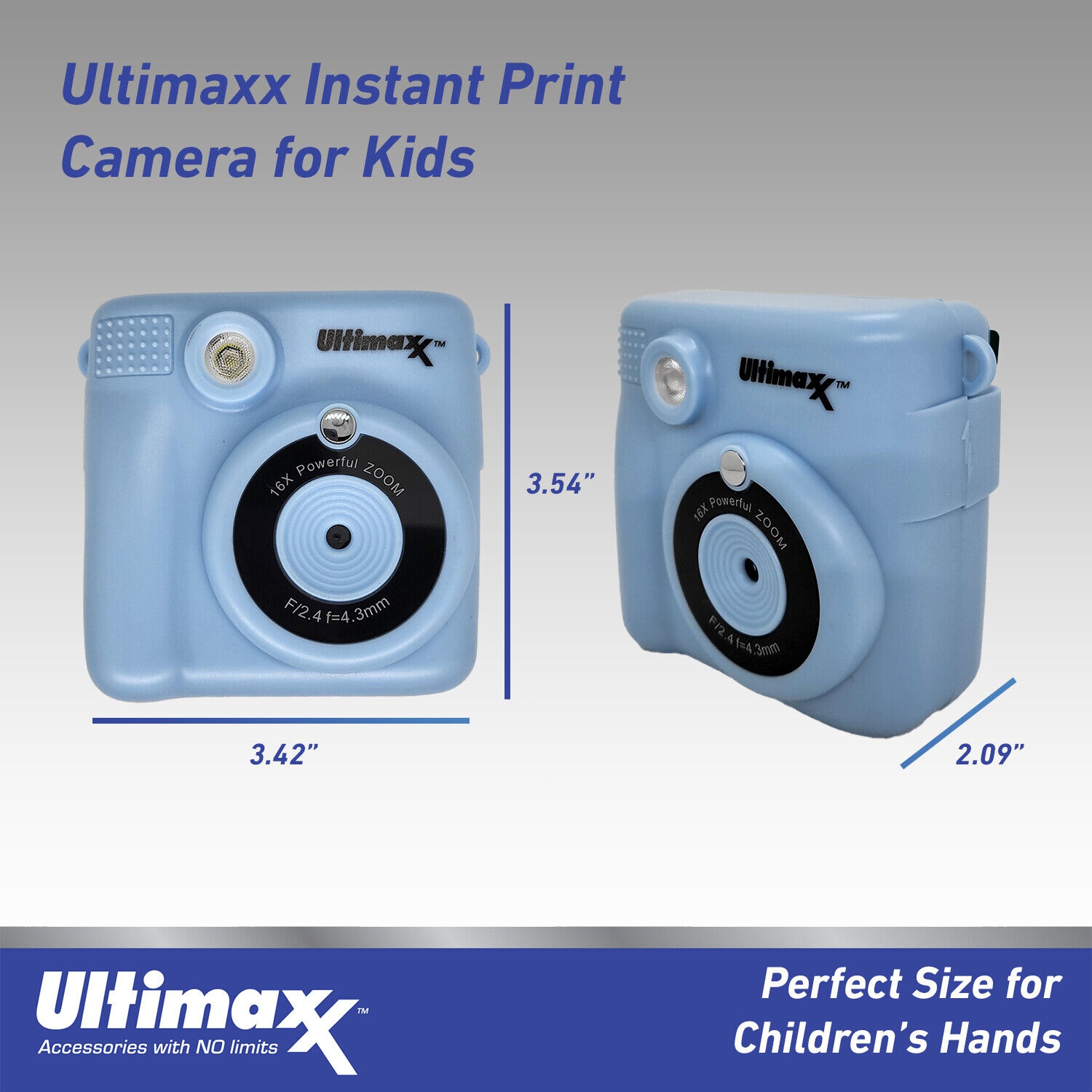 Ultimaxx Instant Print Camera for Kids Teens ages 8-12 Beginners with 3 Printing Paper Rolls 32GB Micro SD Holiday Christmas Gift Kit