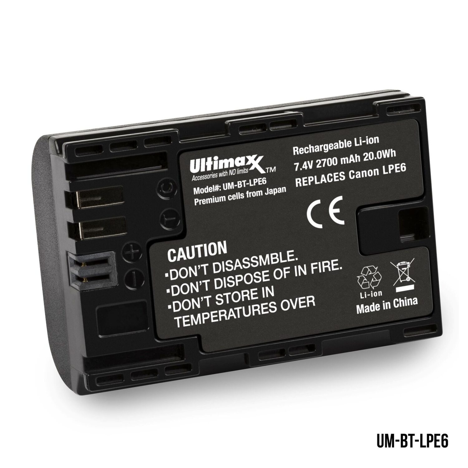 ULTIMAXX Travel Charger + Replacement Battery for Canon LPE6