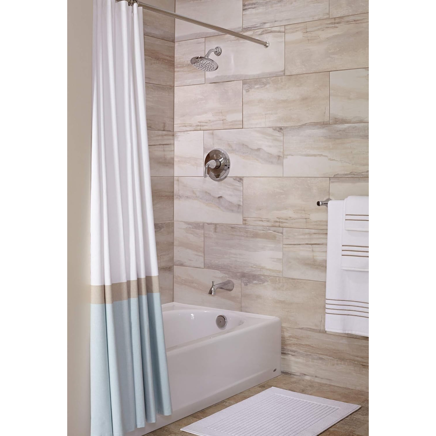 American Standard TU186502.002 Fluent Tub and Shower Trim Kit with Cartridge, Polished Chrome