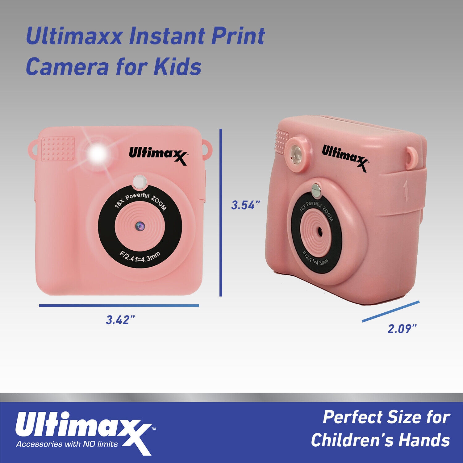Ultimaxx Instant Print Camera for Kids Teens ages 8-12 Beginners with 3 Printing Paper Rolls 32GB Micro SD Holiday Christmas Gift Bundle
