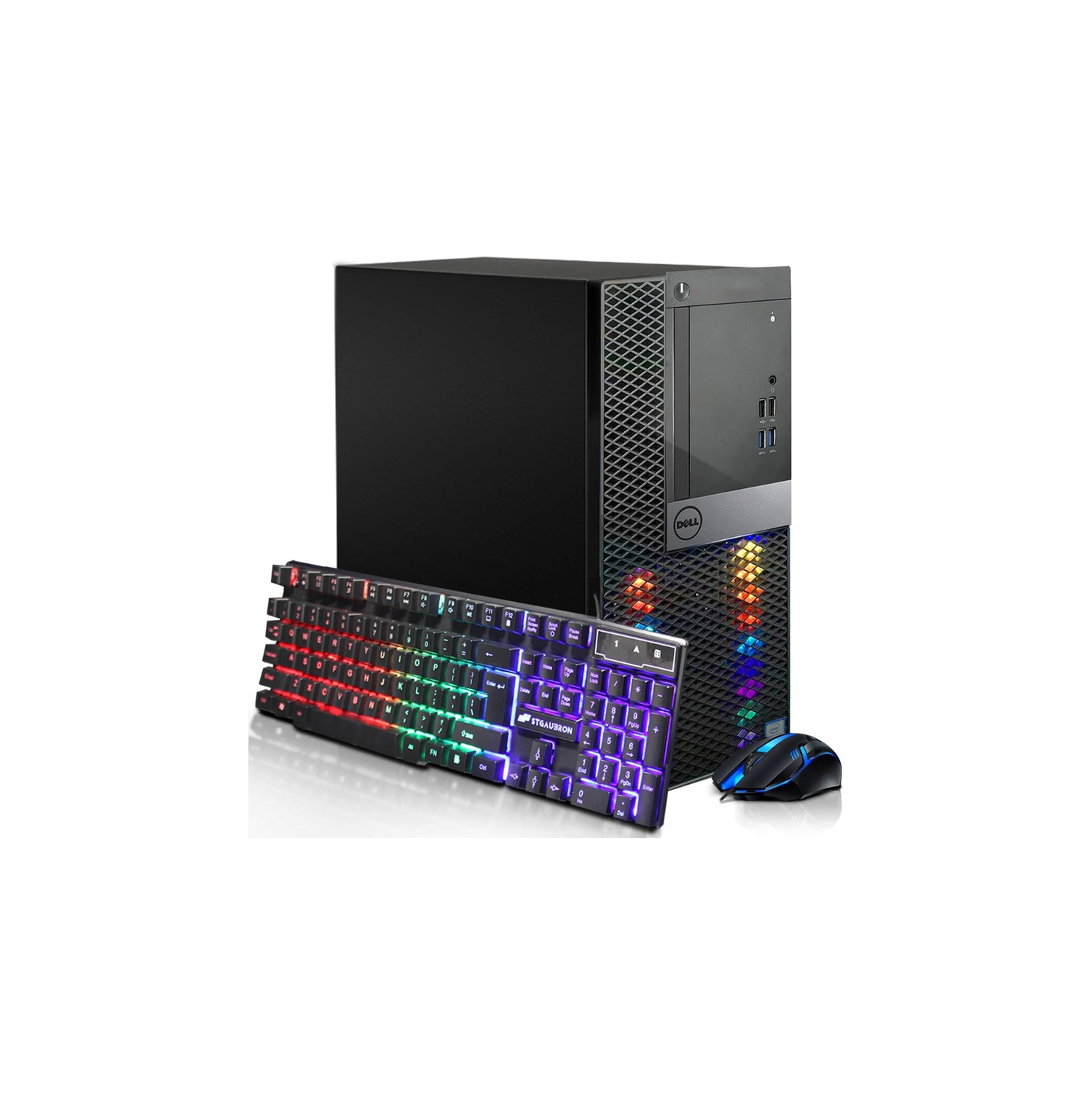 Dell RGB Gaming Desktop Computer, Intel Quad Core I7-6700 up to 4.0GHz, GeForce GTX 1660 Super 6G, 32GB, 2T SSD, RGB KB & MS, 600M WiFi&BT 5.0, Win 10 Pro -Refurbished Excellent