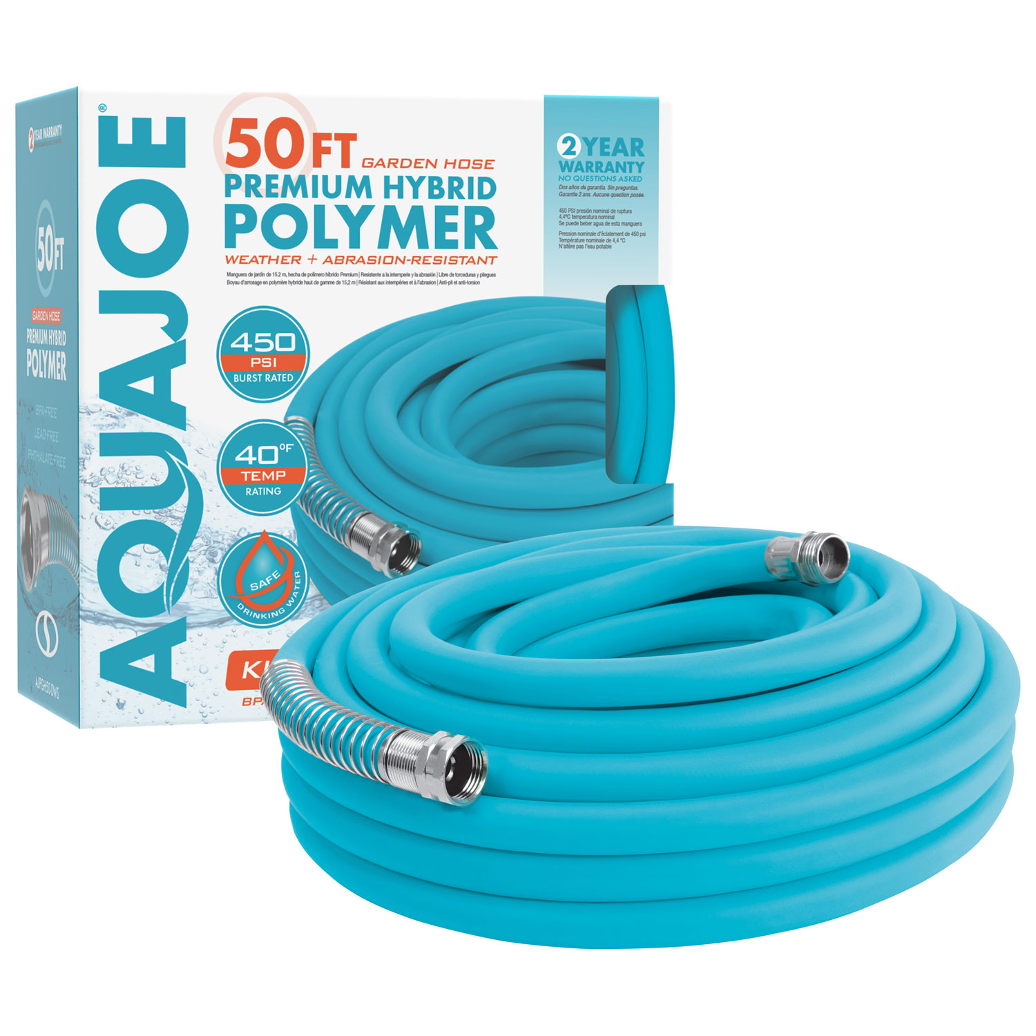 Aqua Joe 50ft x 5/8" Polymer FLEX Hose